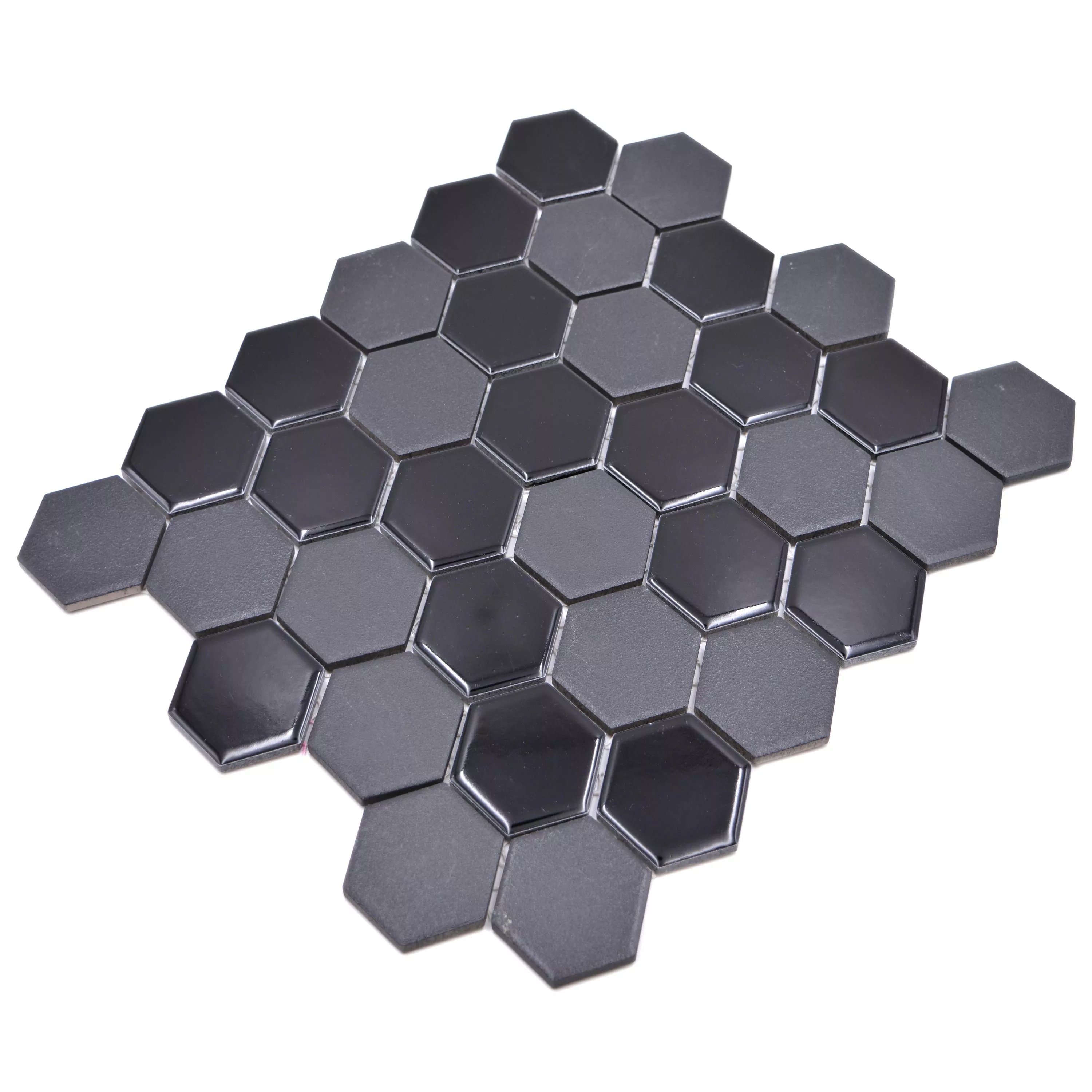 Ceramic Mosaic Tripolis Black R10B Hexagon 51
