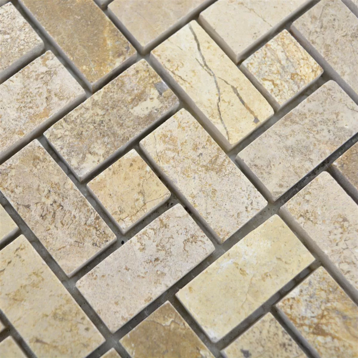 Sample Natural Stone Marble Mosaic Tiles Umay Brown Beige