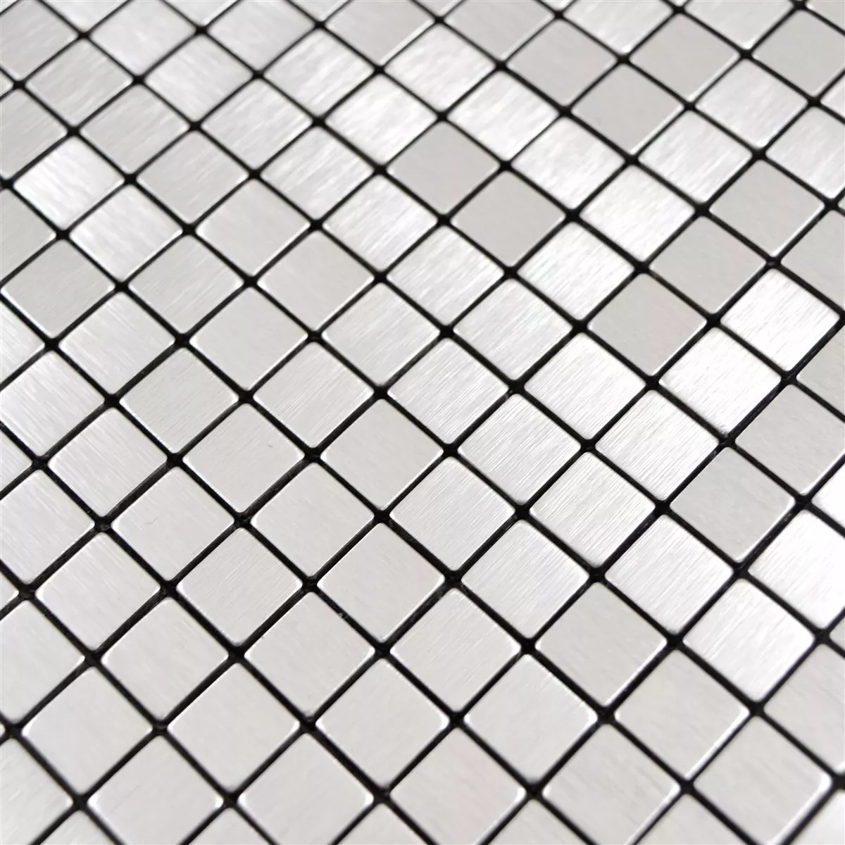 Sample Metal Mosaic Tiles Wygon Self Adhesive Silver 
