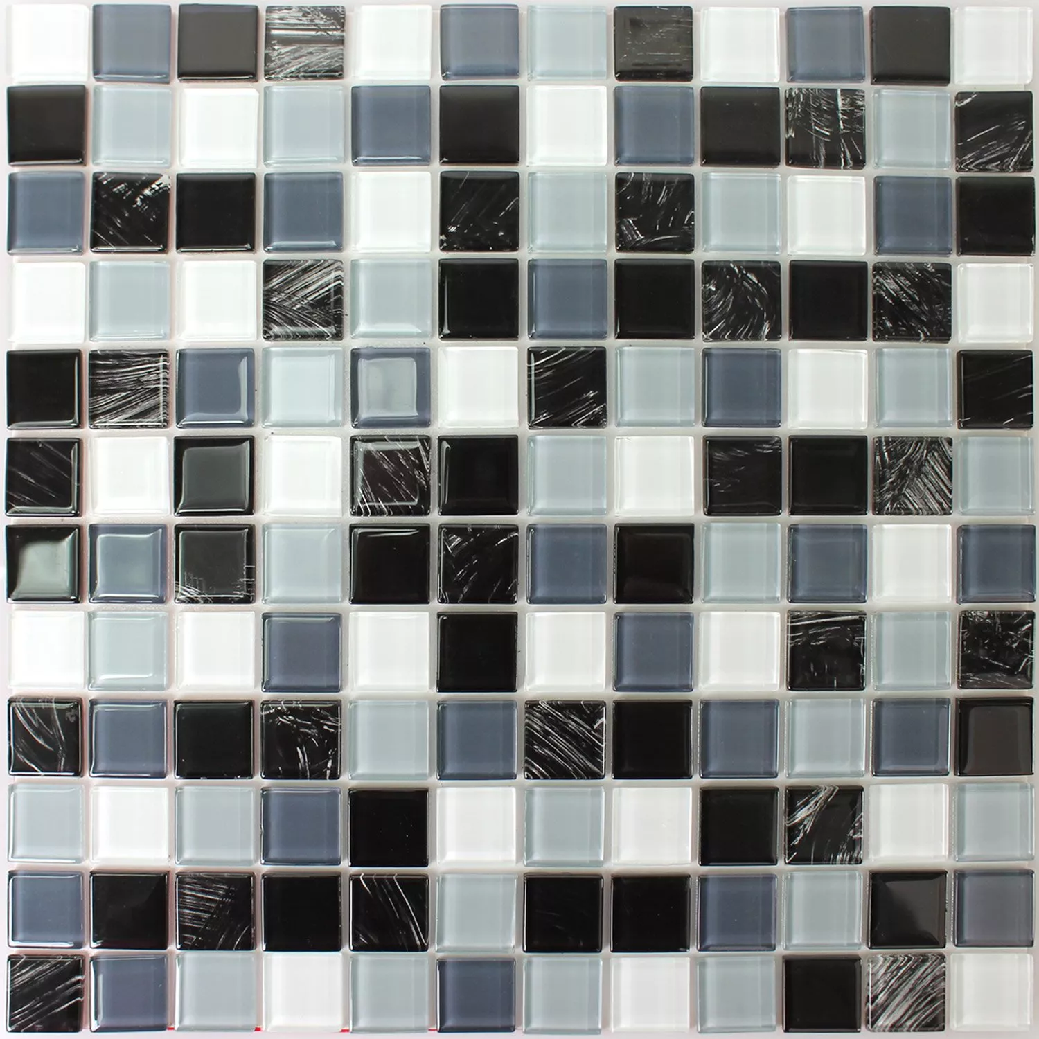 Sample Mosaic Tiles Glass Self Adhesive Black Grey