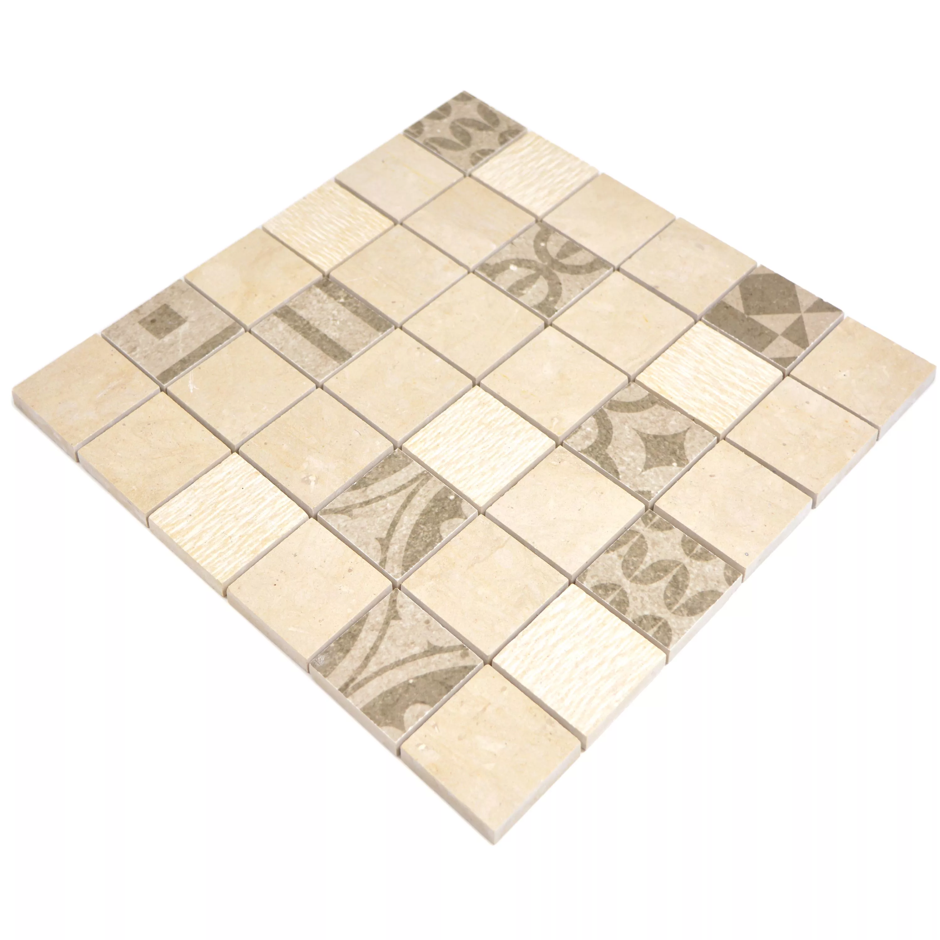 Ceramic Mosaic Tiles Mythos Square Beige