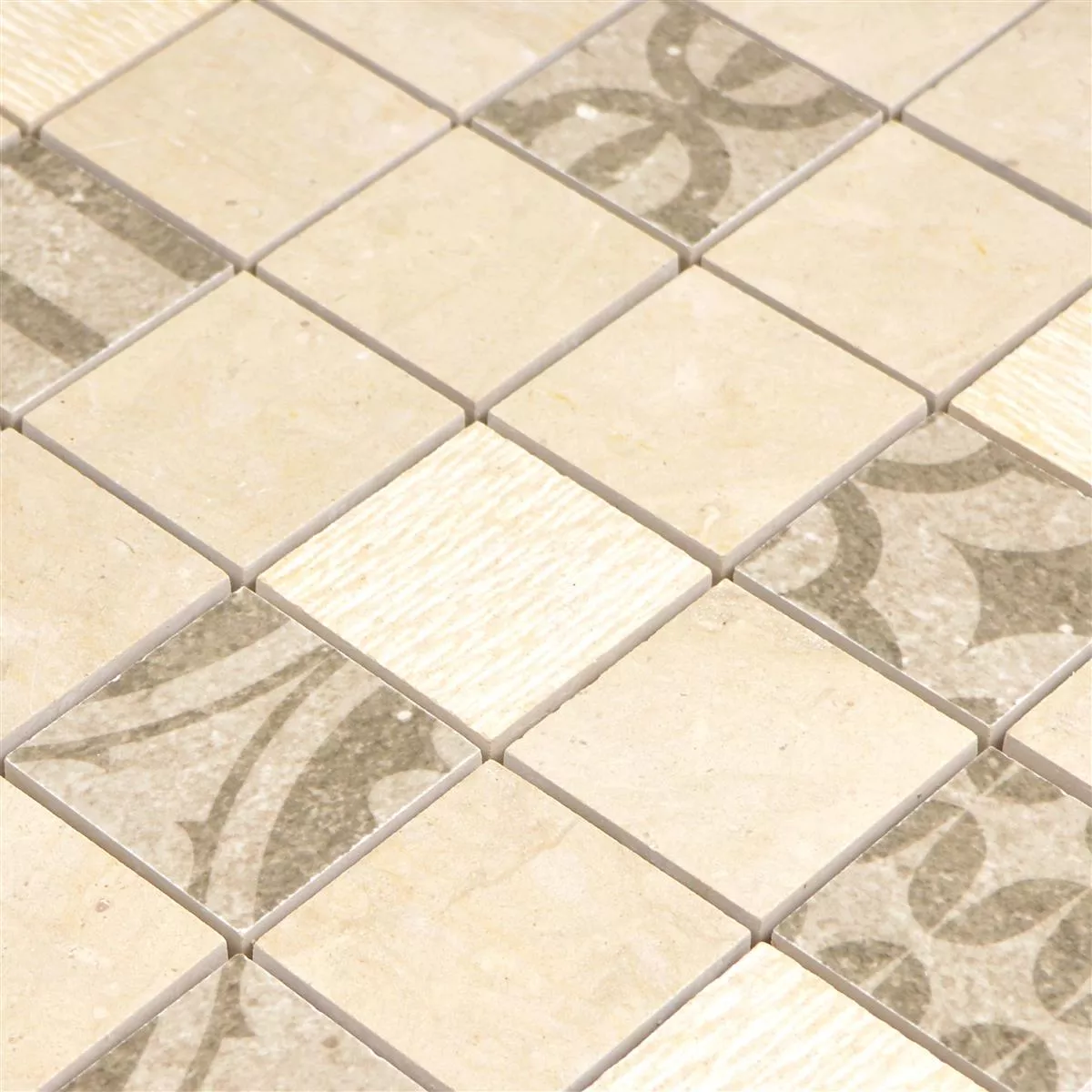 Sample Ceramic Mosaic Tiles Mythos Square Beige
