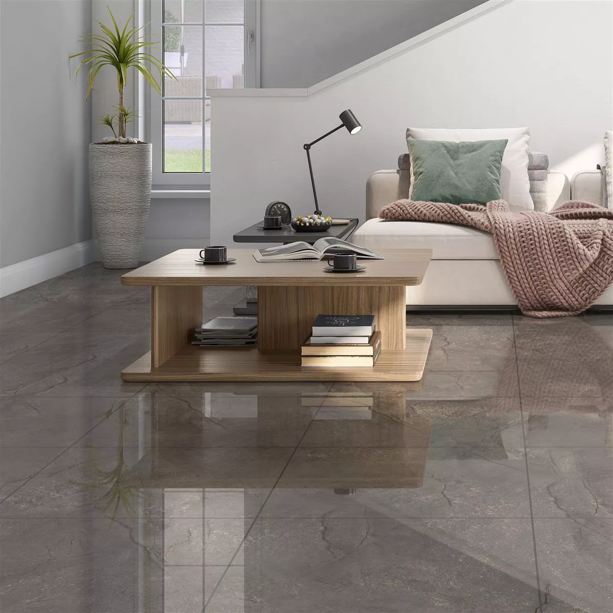 Sample Floor Tiles Pangea Marble Optic Polished Mokka 60x60cm