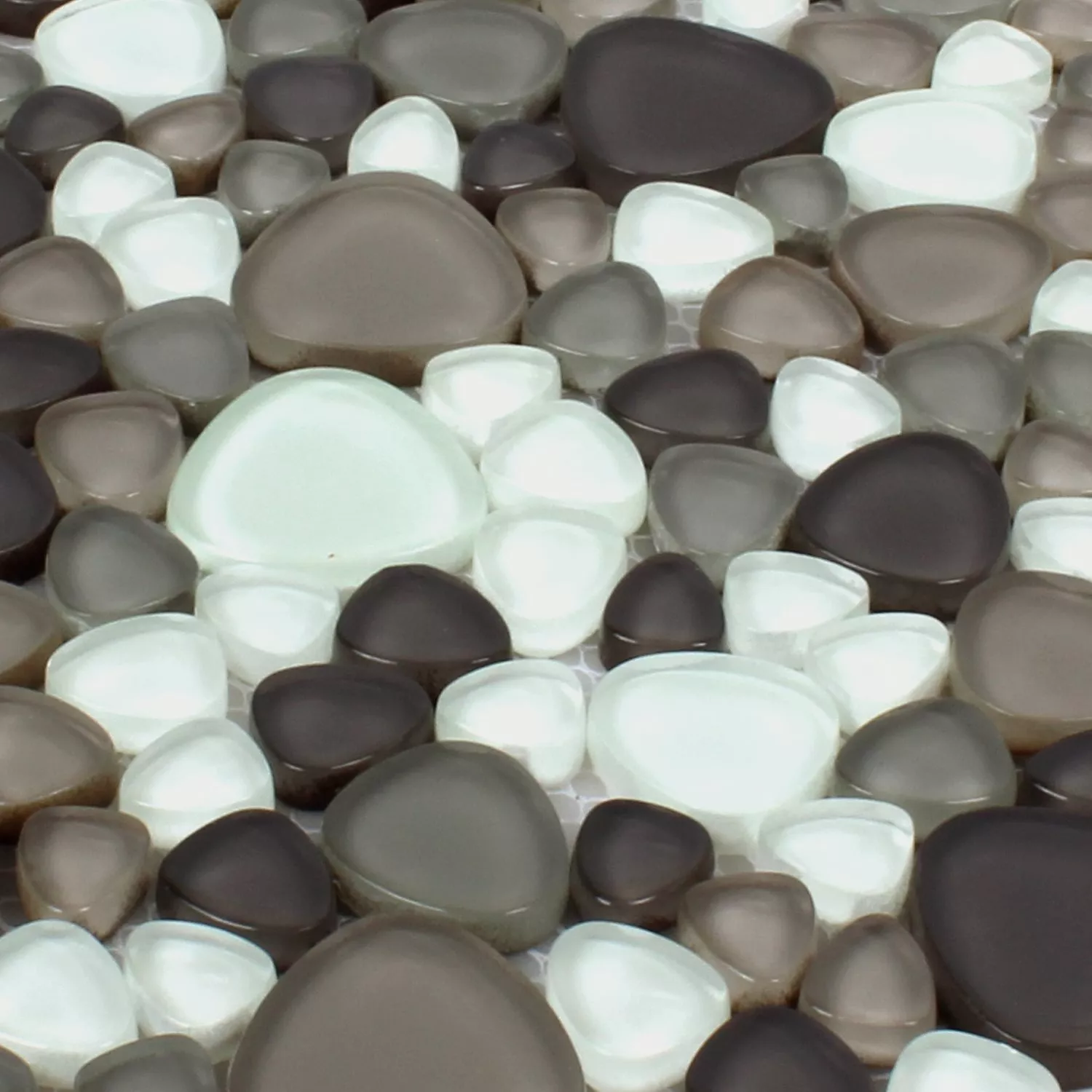 Glass Mosaic Tiles Usedom Brown Beige