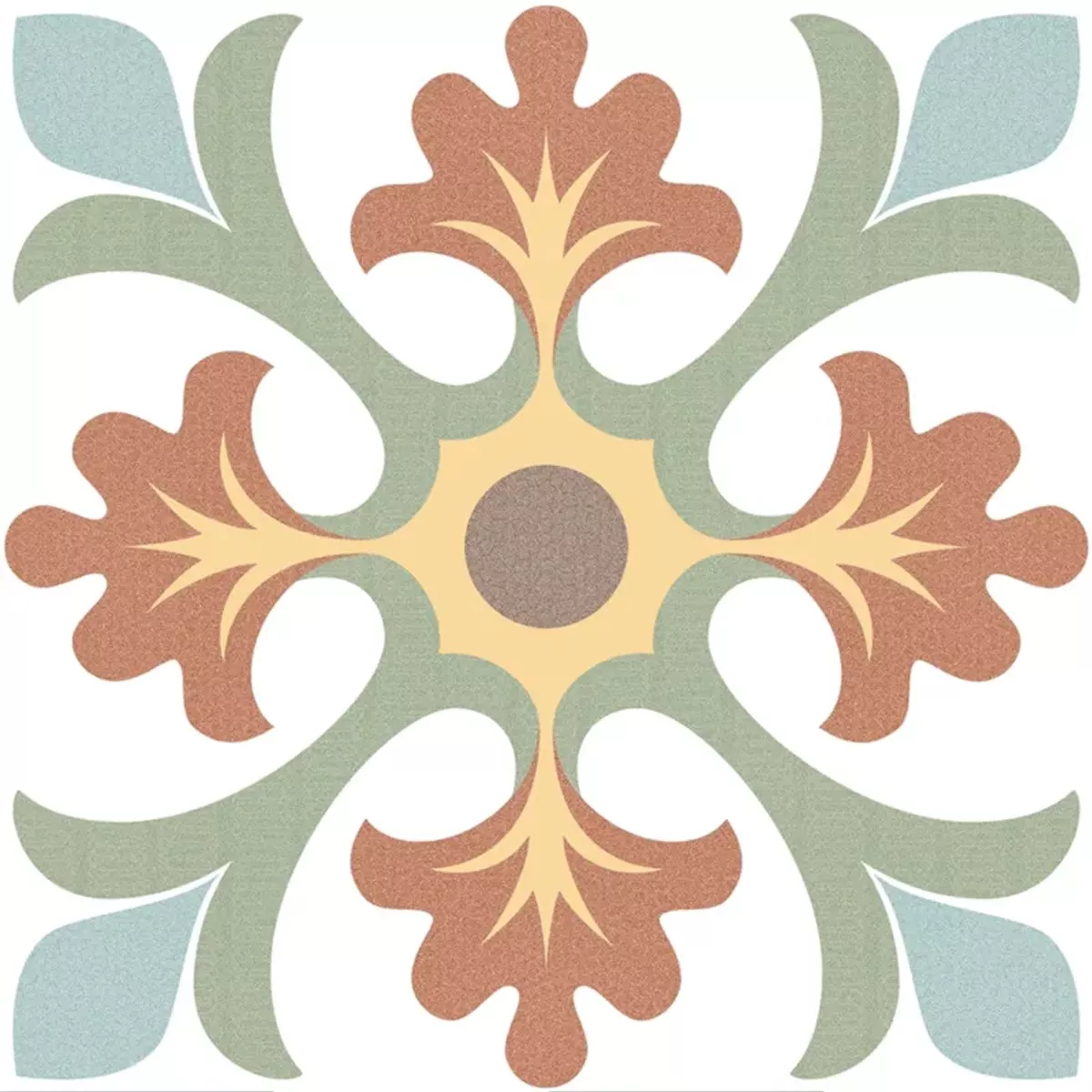 Bucharest Grün Braun Weiß 25x25 cm