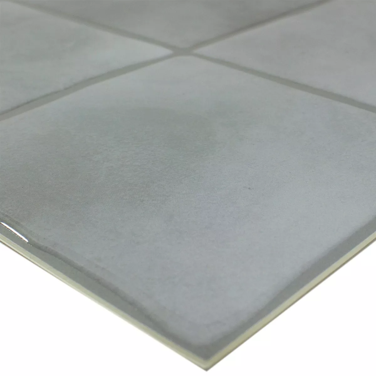 Mosaic Tile Lavin Light Grey Glossy Self Adhesive