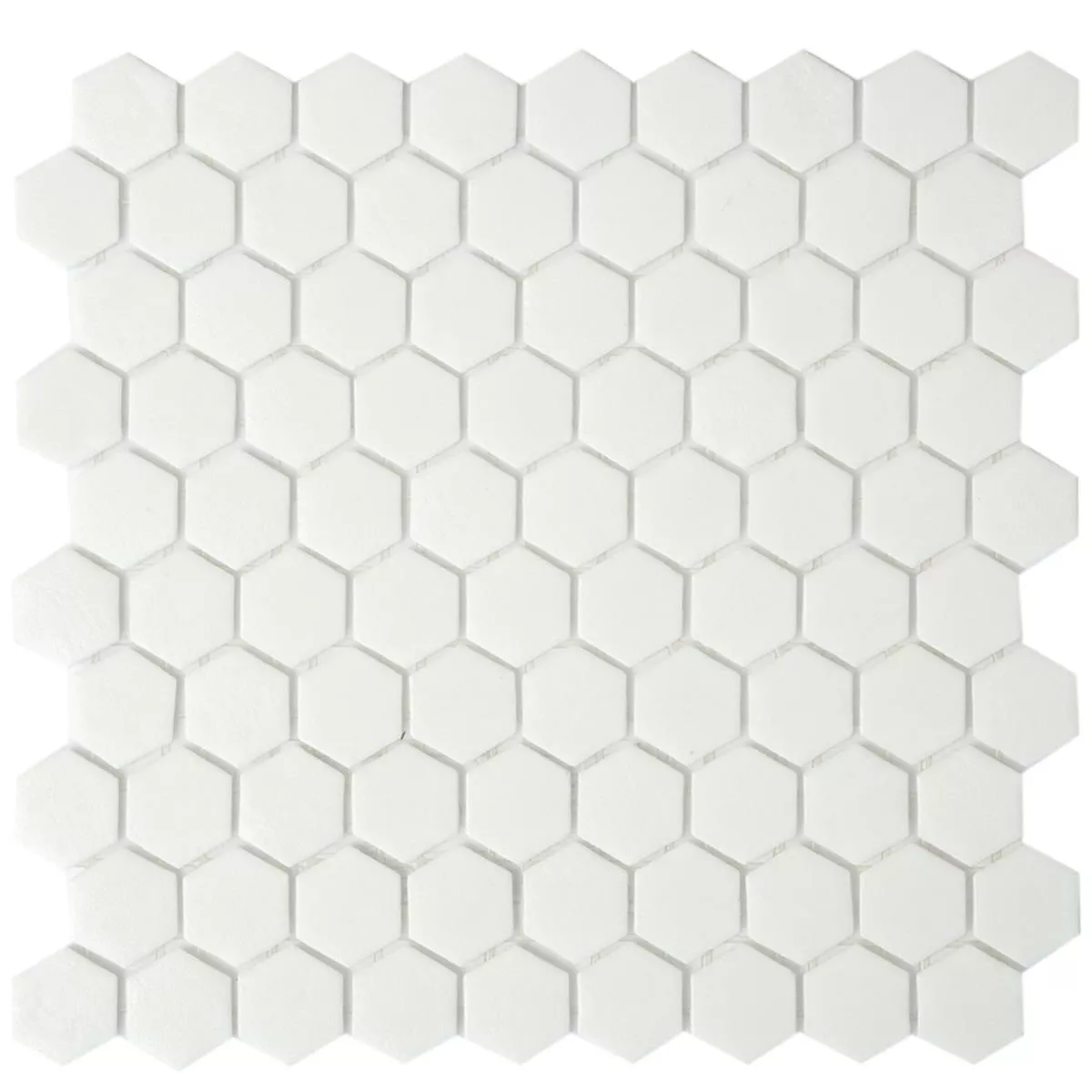 Glass Mosaic Tiles Trend-Vi Hexagonal 160 Blanc Glass Mosaic Tiles Trend-Vi Hexagonal 160 Blanc