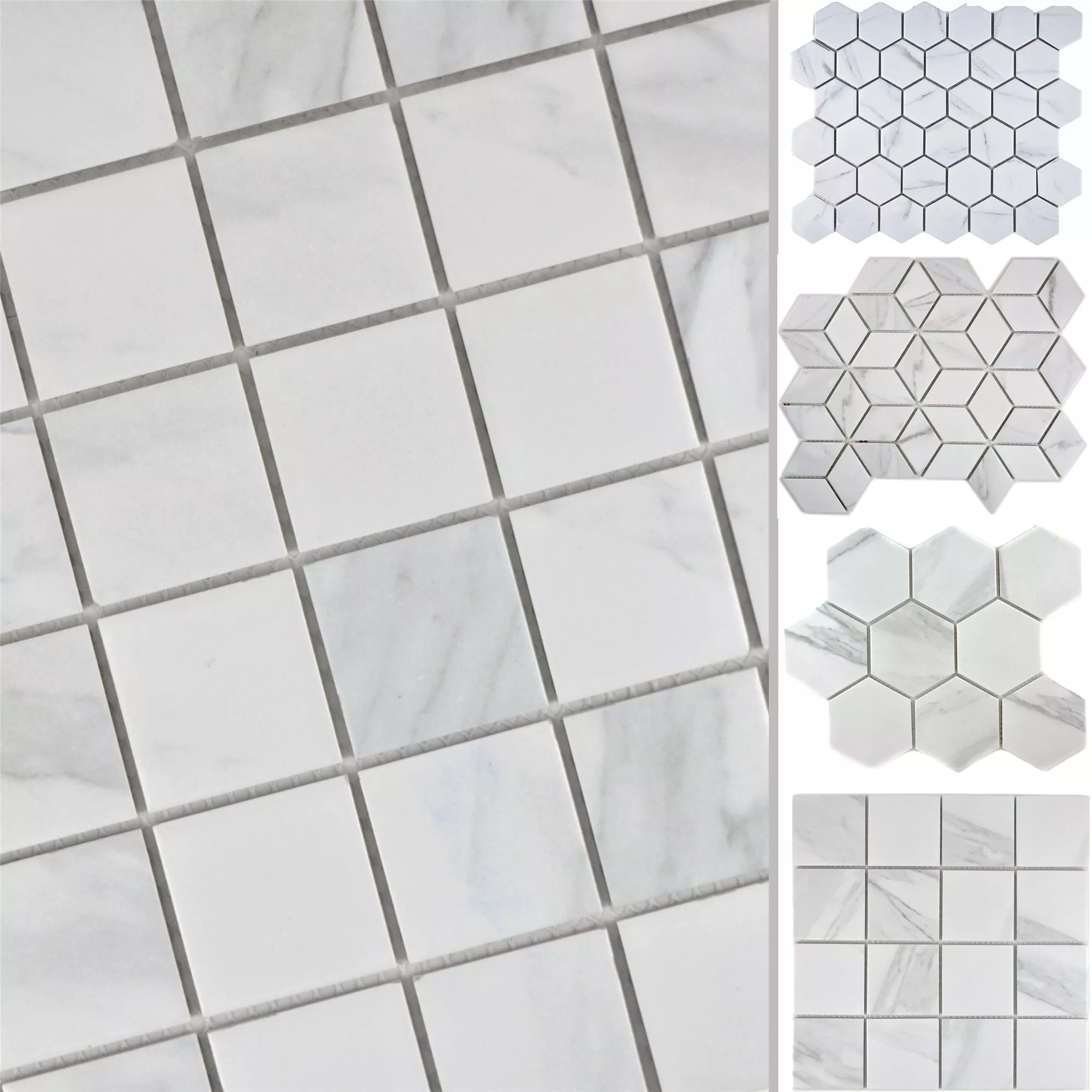 Sample Ceramic Mosaic Tiles Zyrus Carrara