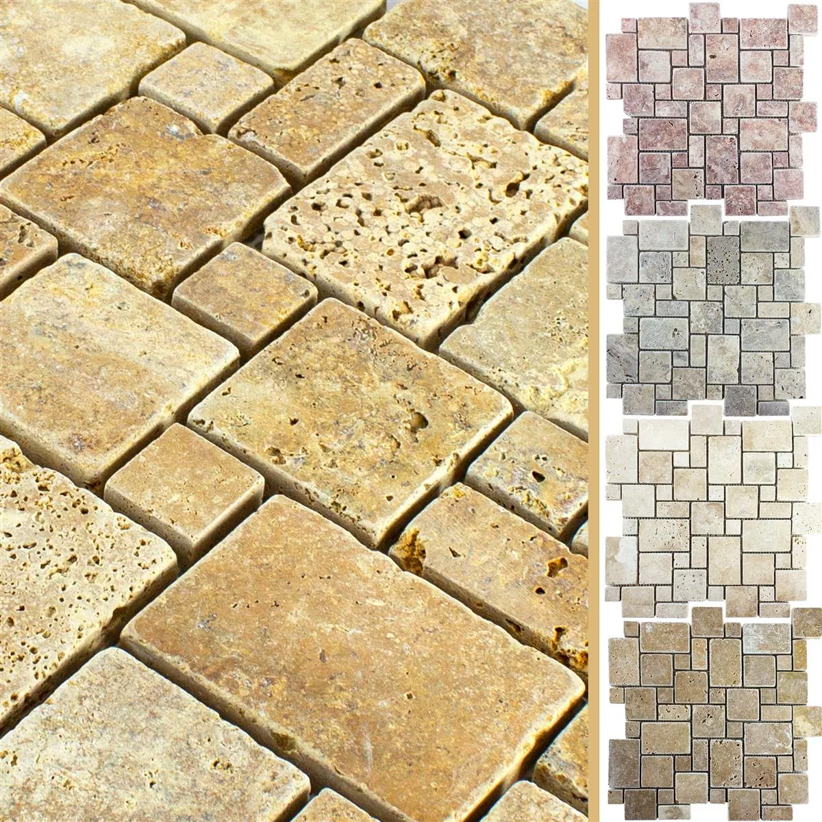 Sample Natural Stone Travertine Mosaic Tiles LaGrange