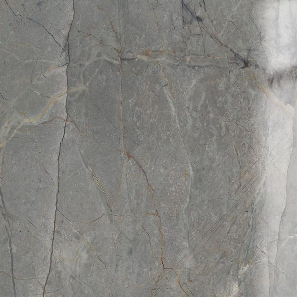 Floor Tiles Ancona Marble Optic Grey Polished Glossy 60x60cm