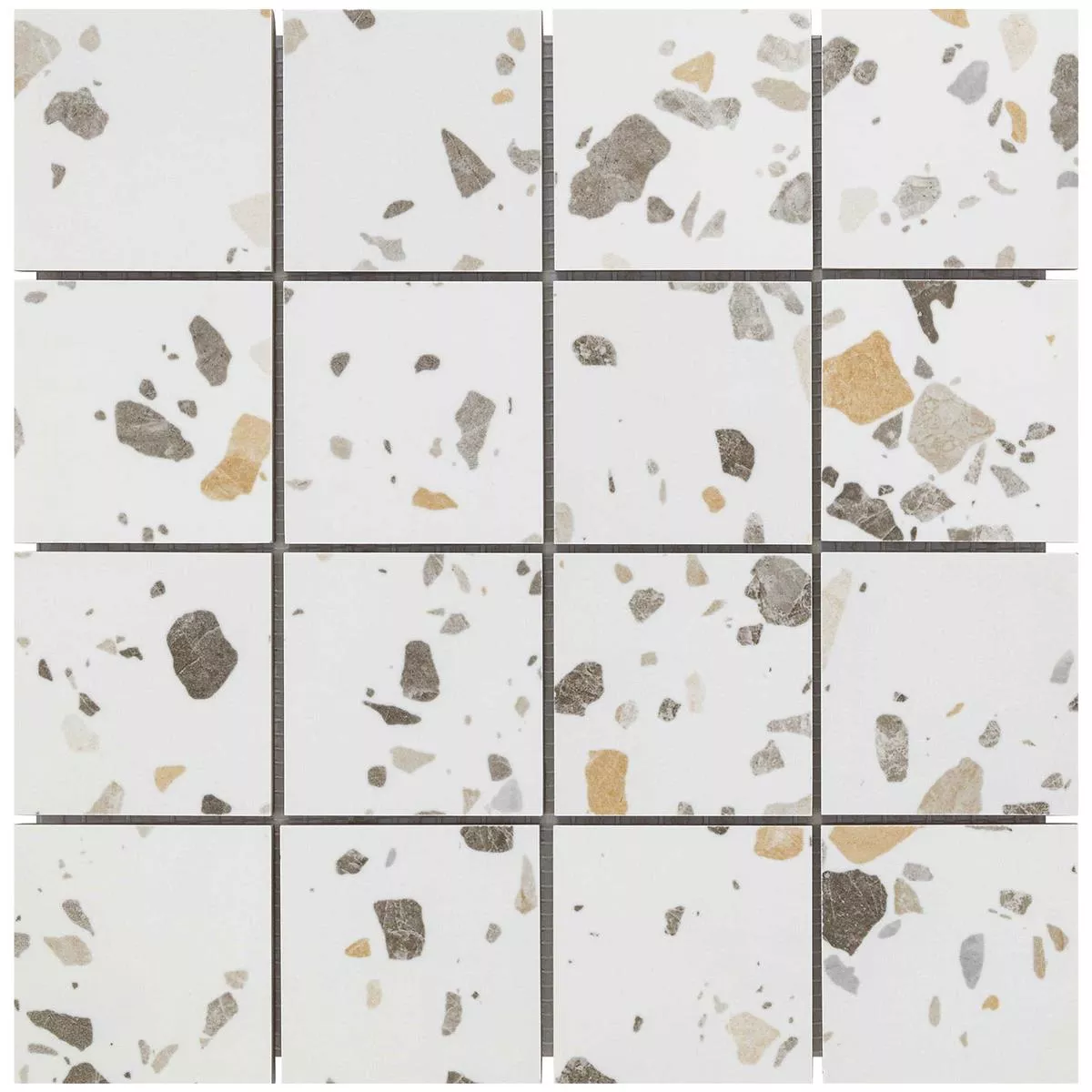 Sample Ceramic Mosaic Tiles Liberty Beige 73x73mm