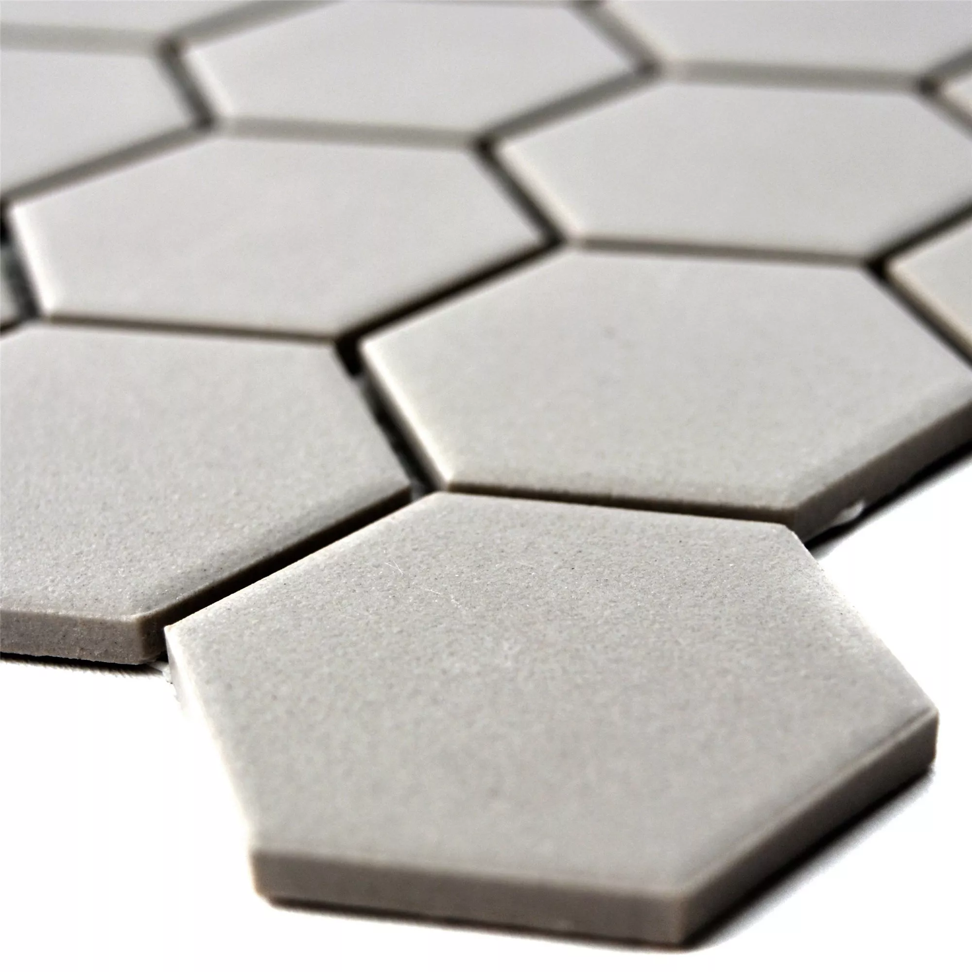Sample Ceramic Mosaic Tiles Begomil Unglazed Grey
