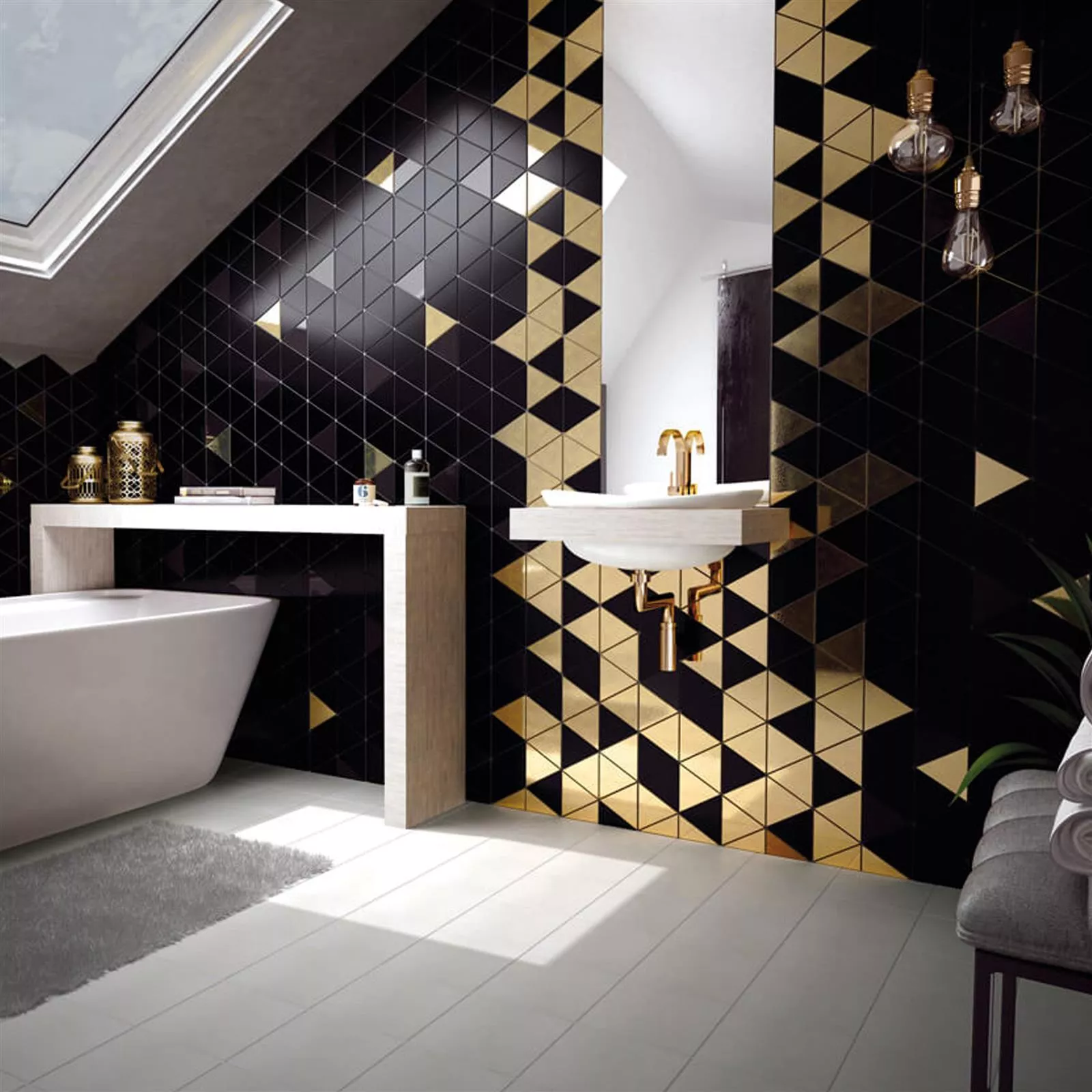 Wall Tiles Britannia Triangle 10,8x12,4cm Black