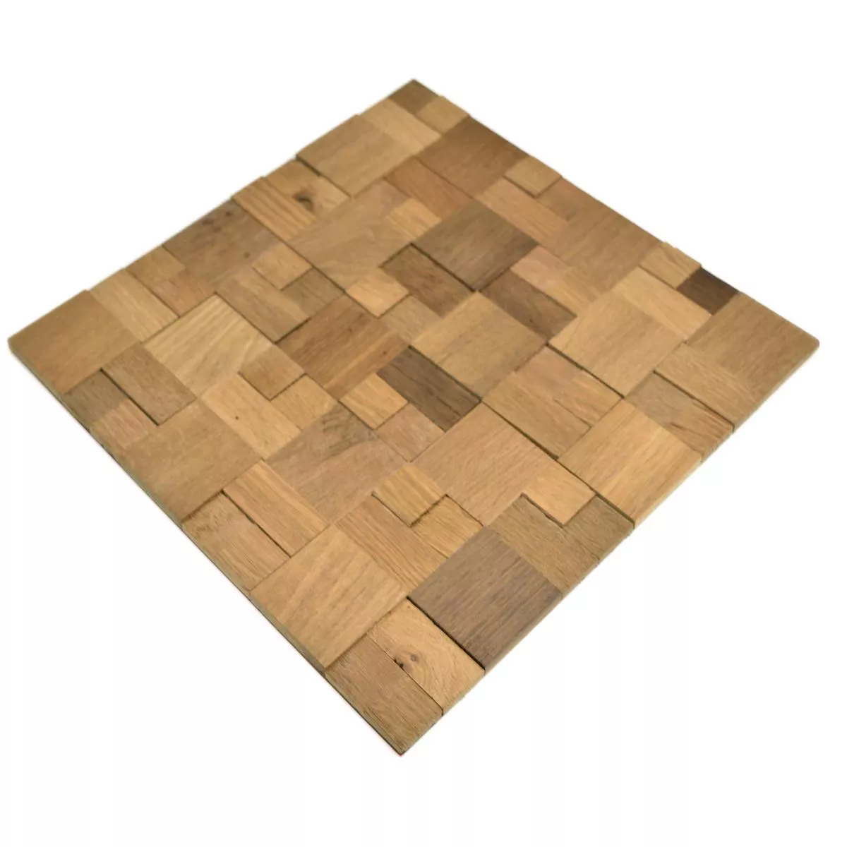 Sample Mosaic Tiles Wood Paris Self Adhesive 3D Brown