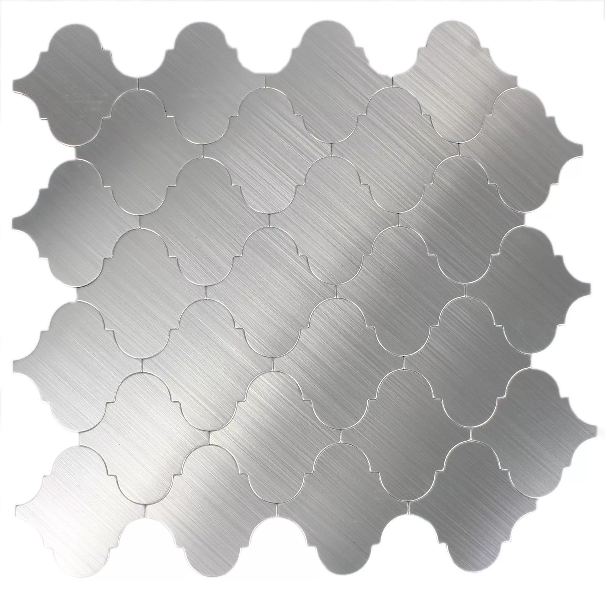 Sample Mosaic Tiles Metal Self Adhesive Ensenada Silver