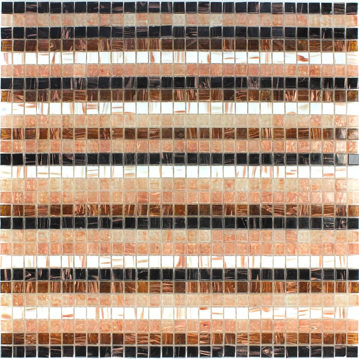 Sample Effect Mosaic Tiles Glass Stripe Multi Mix