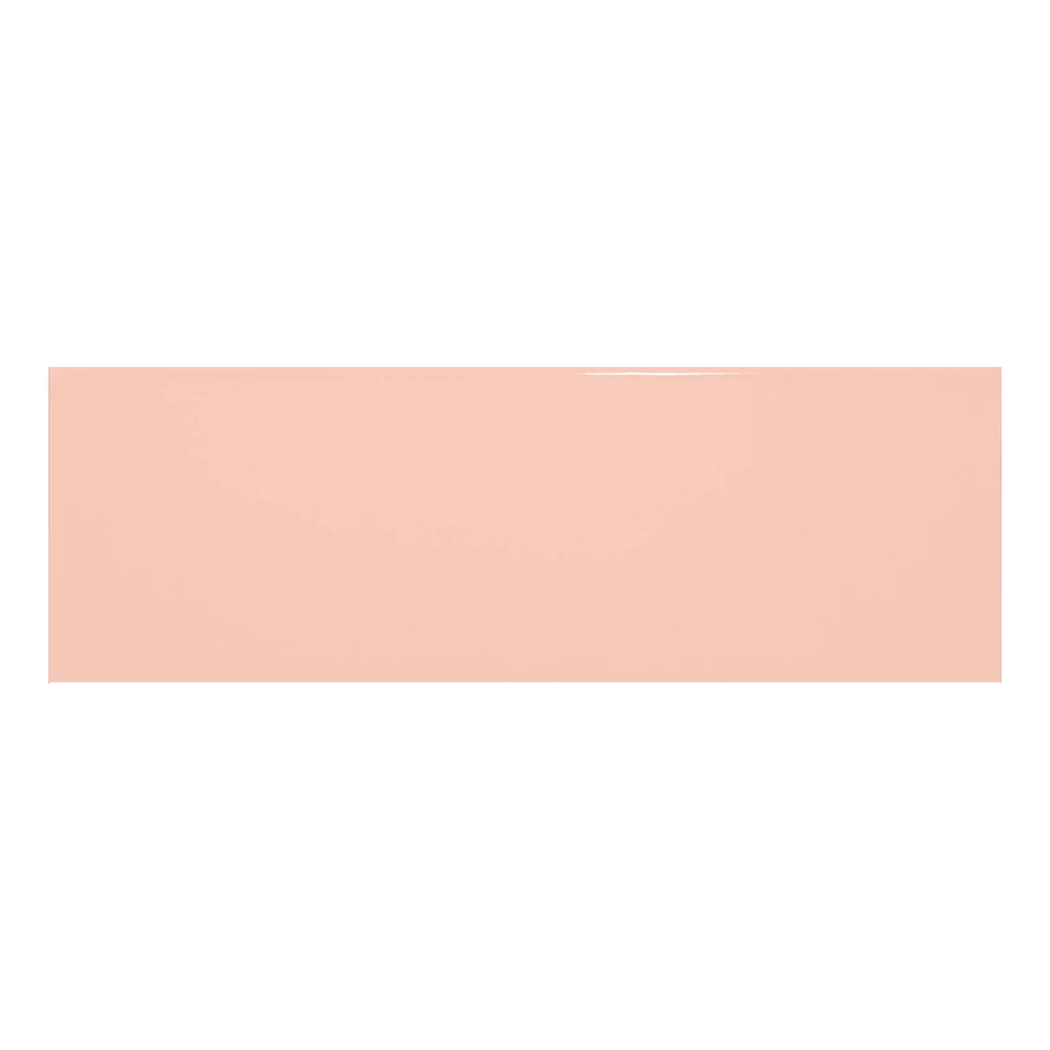 Metro tile Orange Glossy 10x30 cm Without Facet Candy Salmon