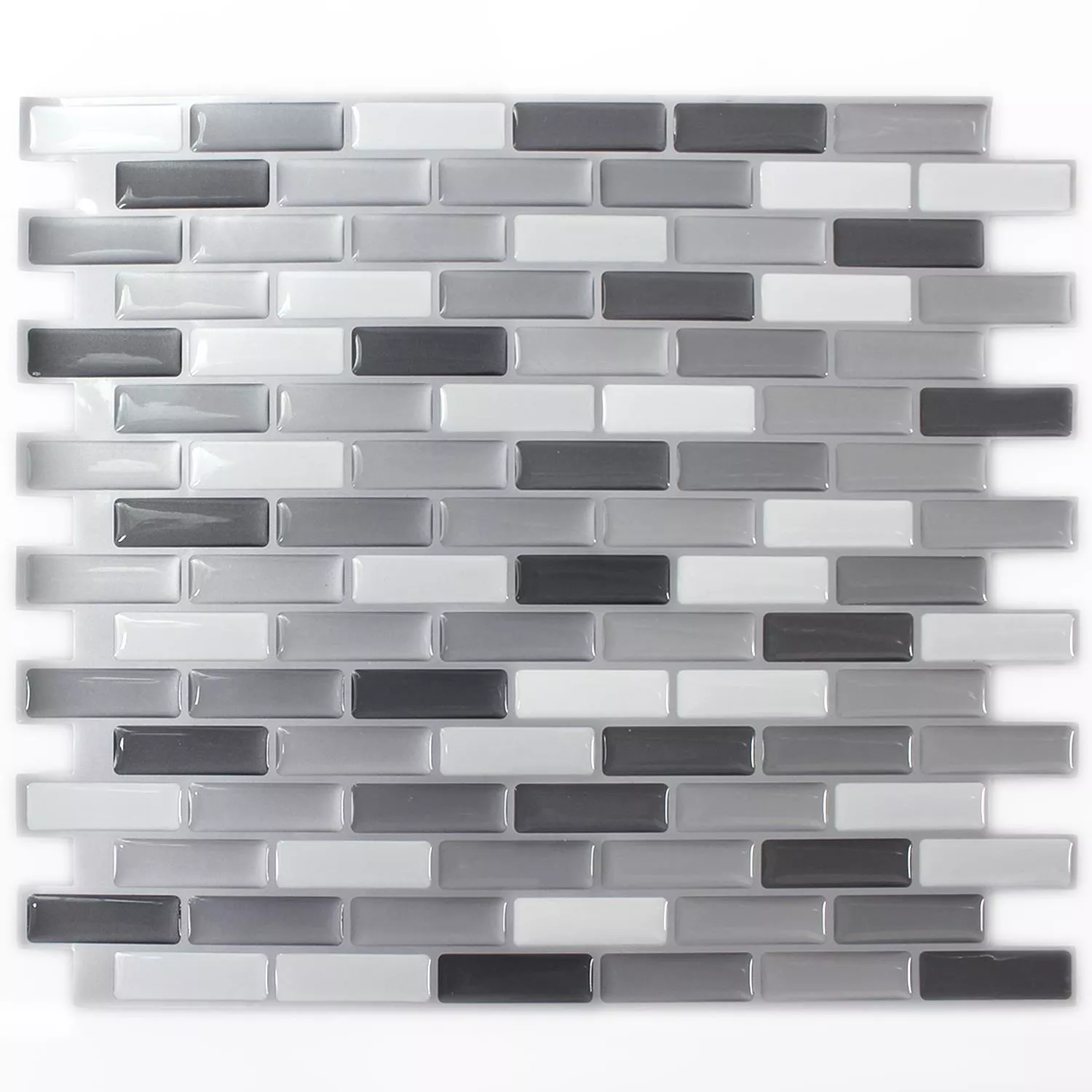 Sample Mosaic Tiles Vinyl D Silver Grey Mix