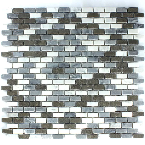 Sample Natural StoneMosaic Tiles Brick Azul Bardiglio Carrara