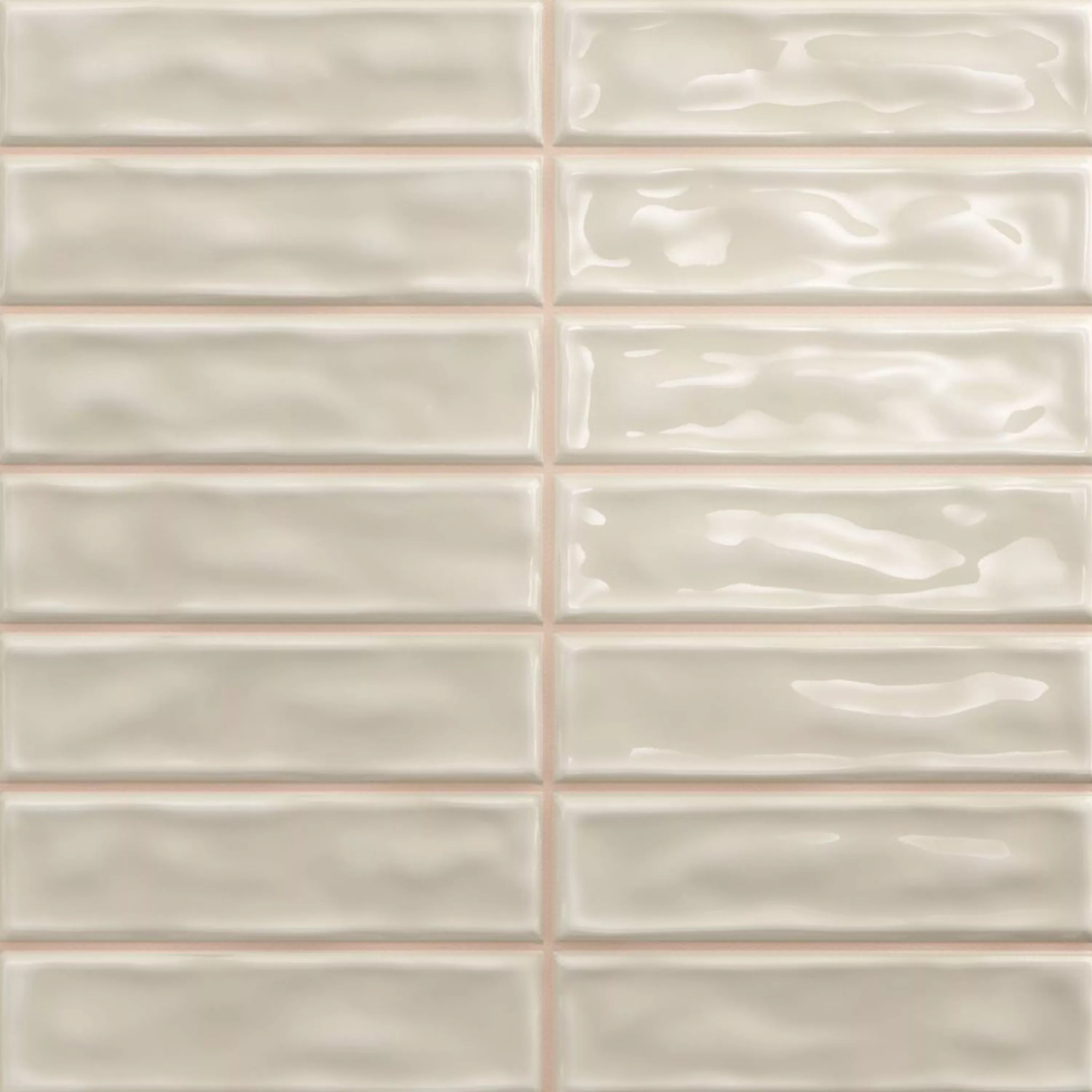 Sample Wall Tiles Verbania Sticks Glossy Waved Beige 20x20cm