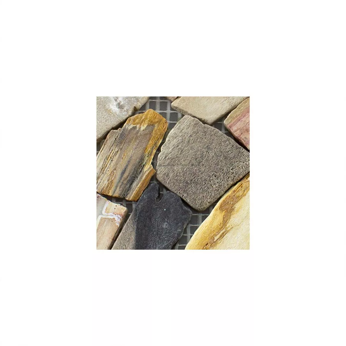 Sample Marble Broken Mosaic Tiles Erdenet Brown Beige