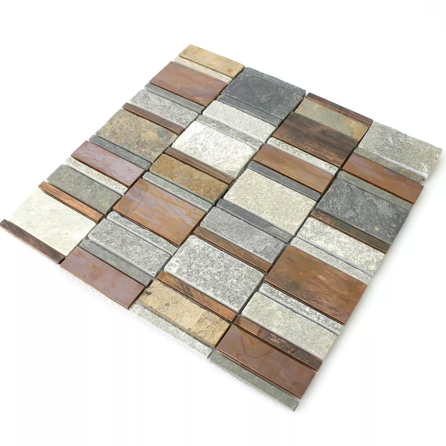 Sample Mosaic Tiles Natural Stone Copper Mix