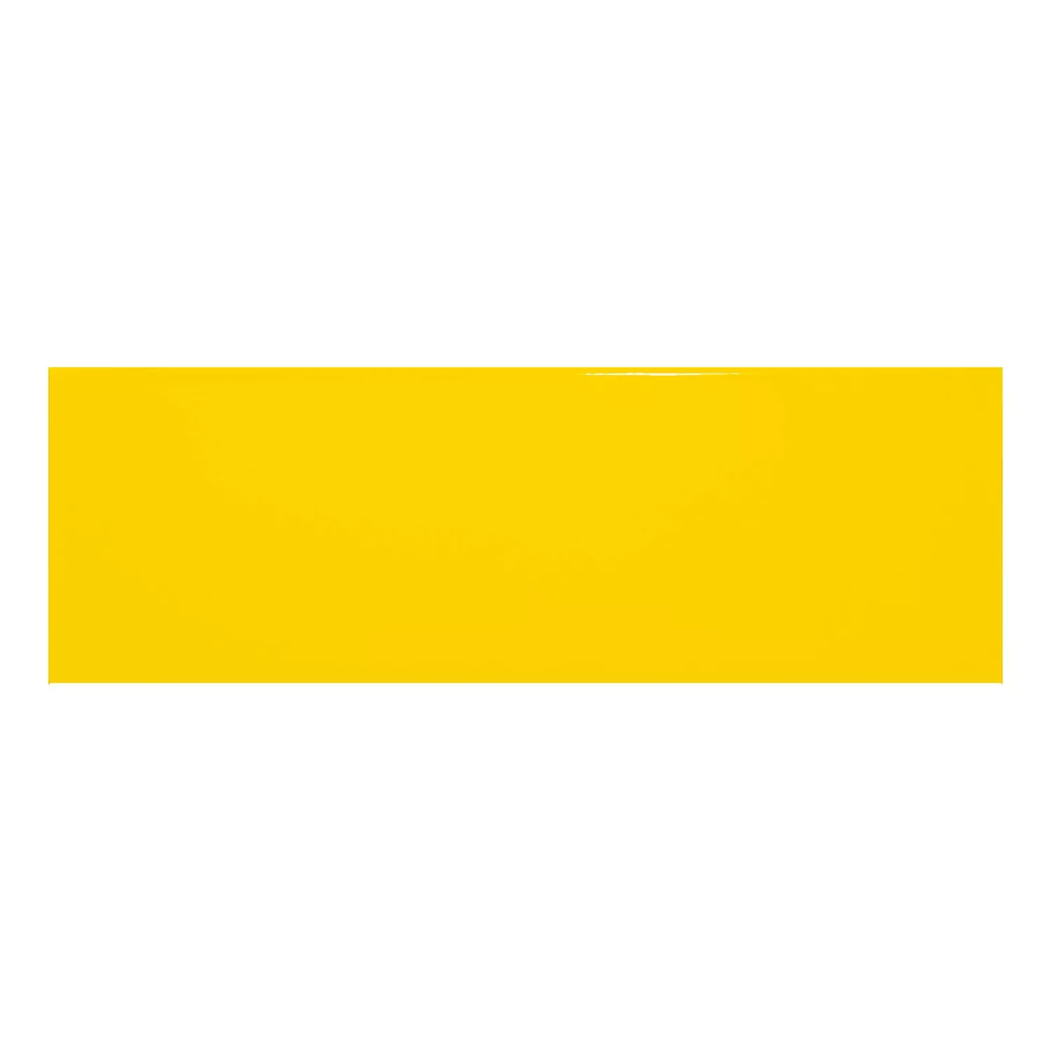 Metro tile Yellow Glossy 10x30 cm Without Facet Candy Sol