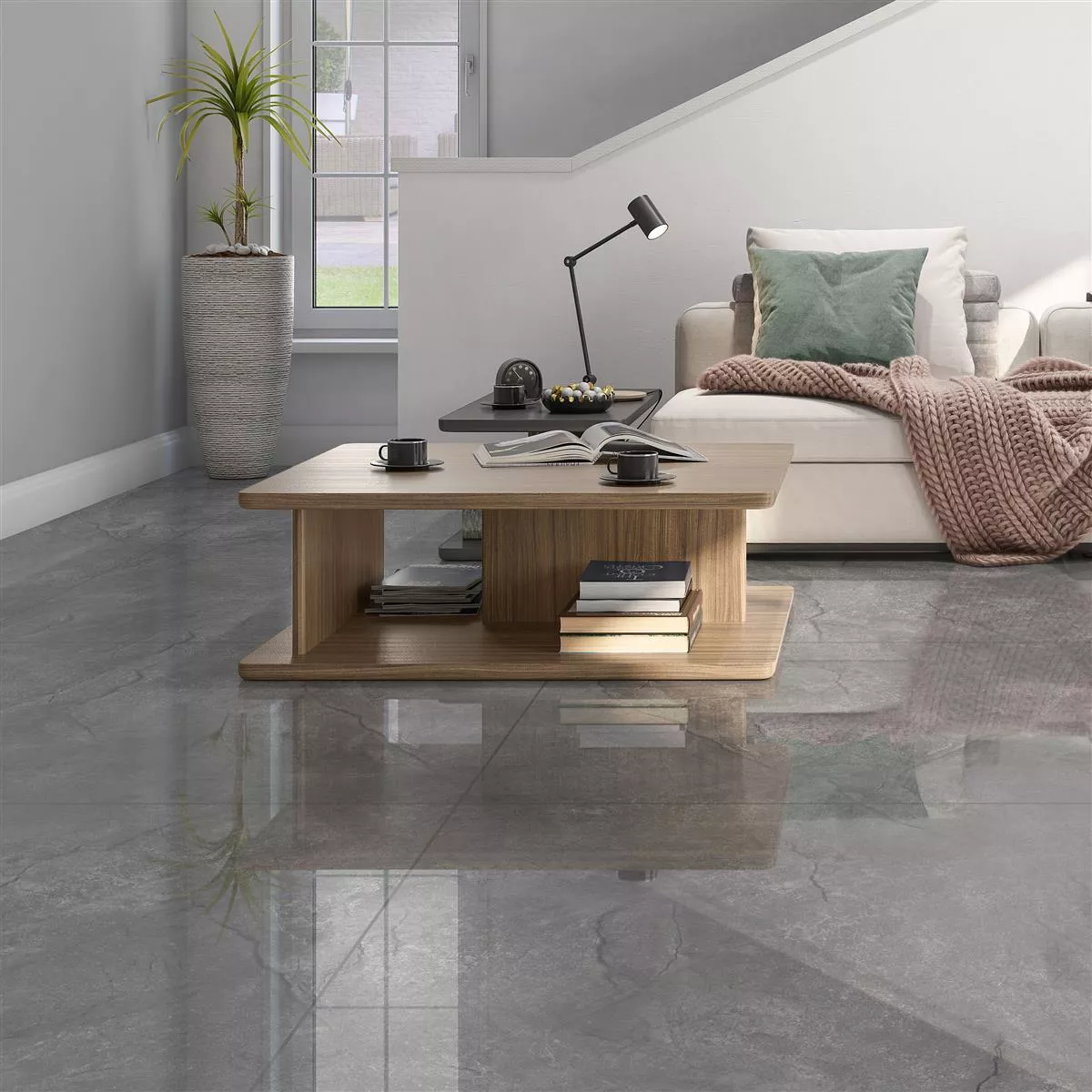 Floor Tiles Pangea Marble Optic Polished Grey 120x120cm