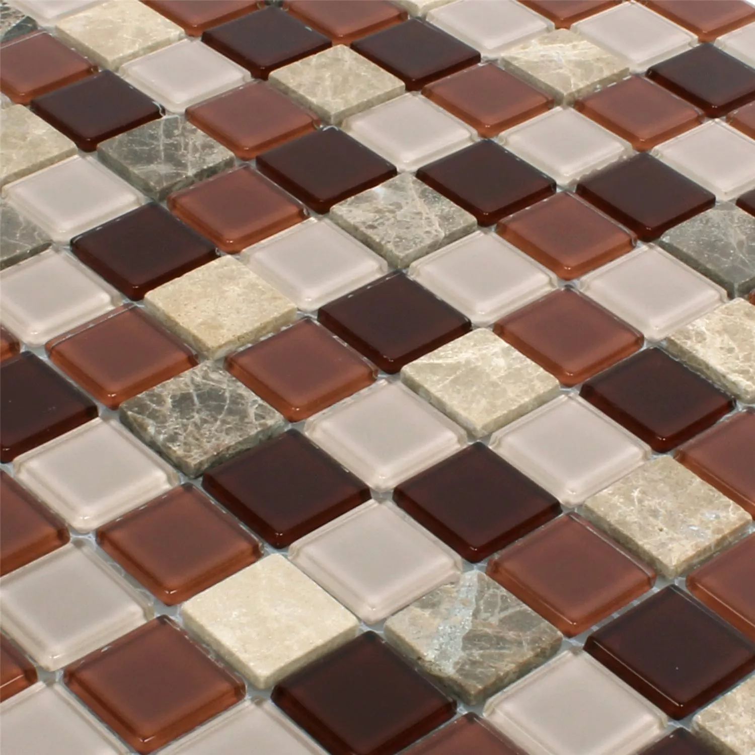 Mosaic Tiles Balios Beige Brown Emperador