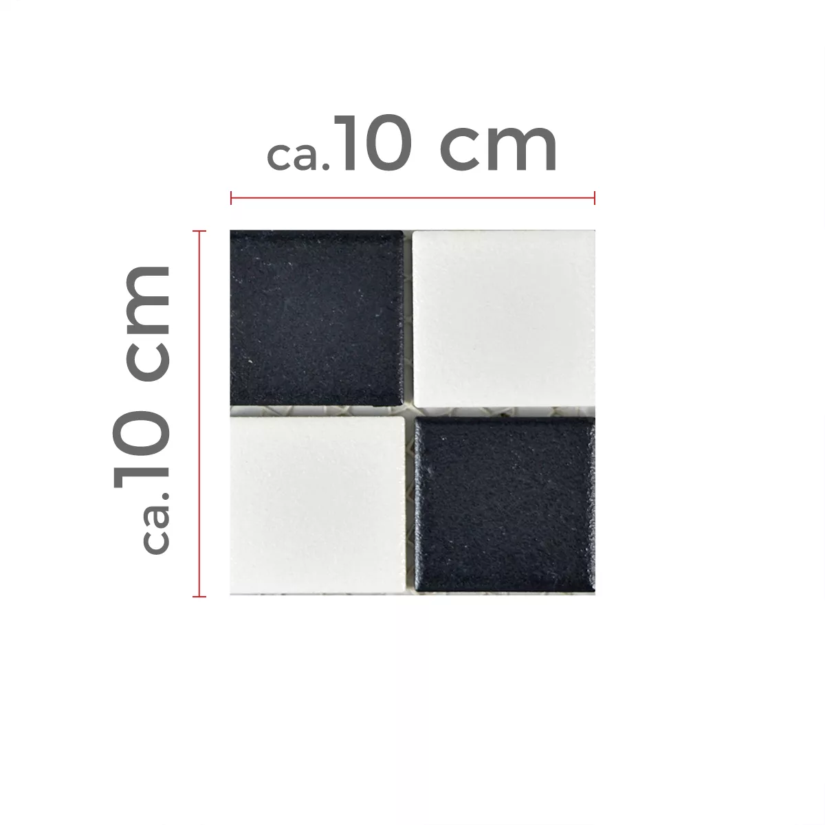 Sample Ceramic Mosaic Tiles Heinmot Black White R10 Q48