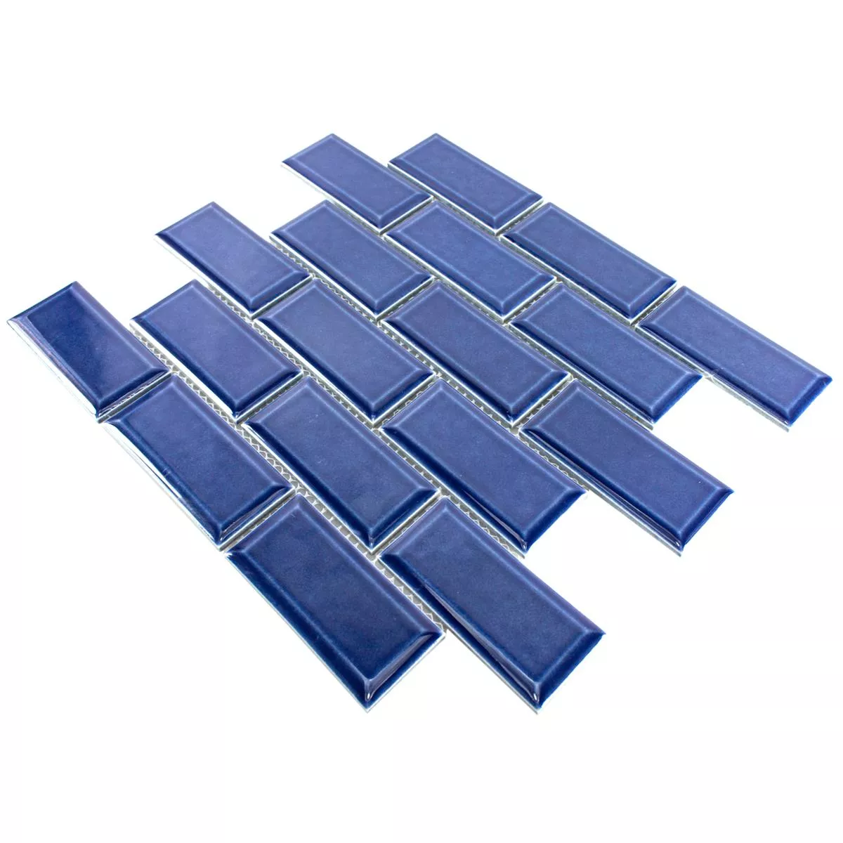 Sample Ceramic Mosaic Tiles StPauls Metro Facet Blue