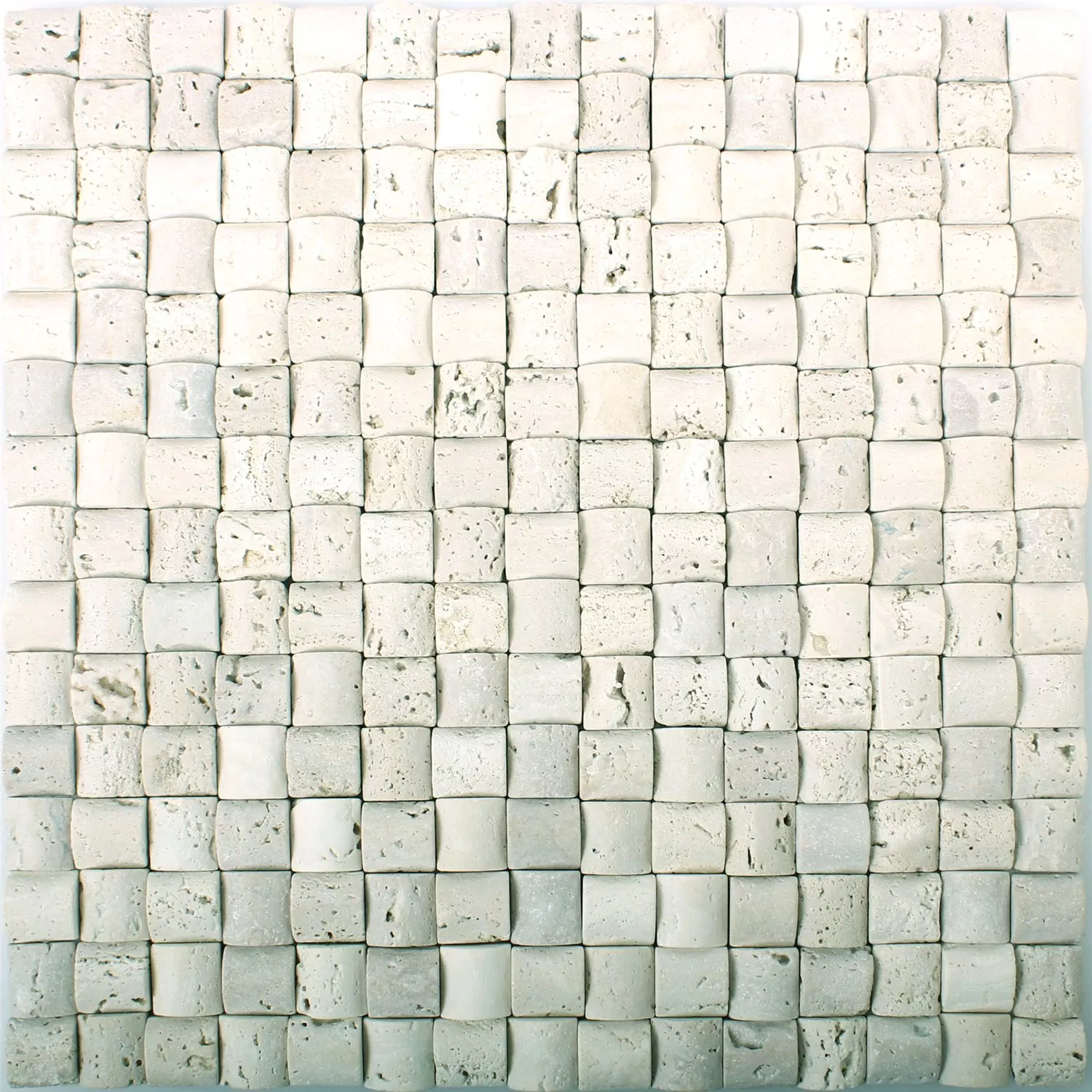 Sample Natural Stone Mosaic Tiles Travertine Galene Beige 3D