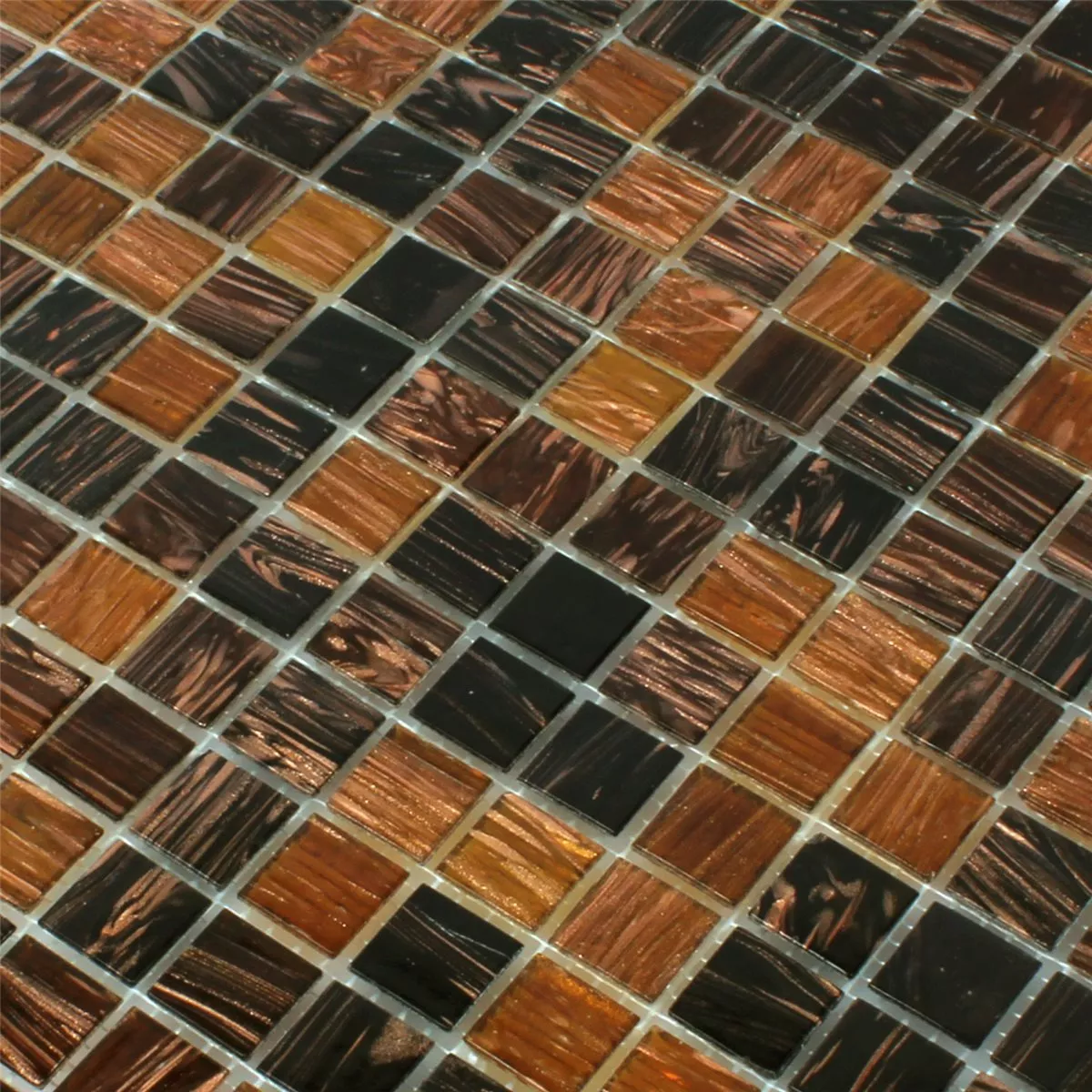 Mosaic Tiles Glass Goldstar Brown Mix