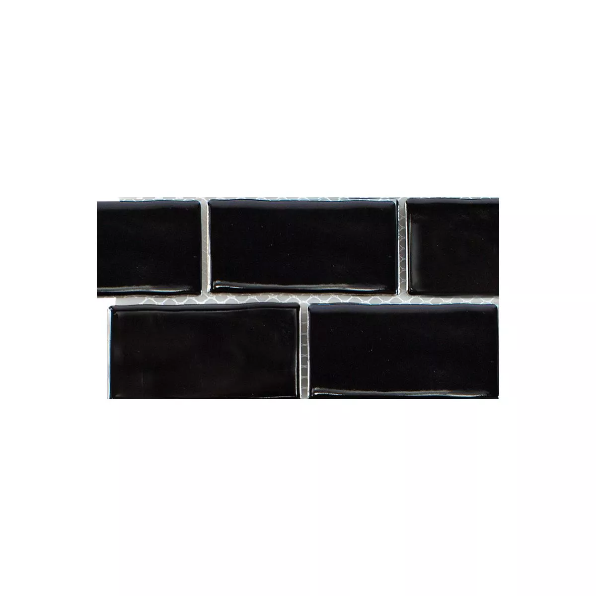 Sample Ceramic Mosaic Tiles Florenz Hand Made Black