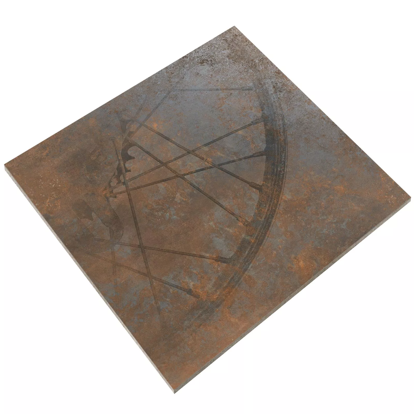 Floor Tiles Sierra Metal Optic Rust R10/B Decor Rim