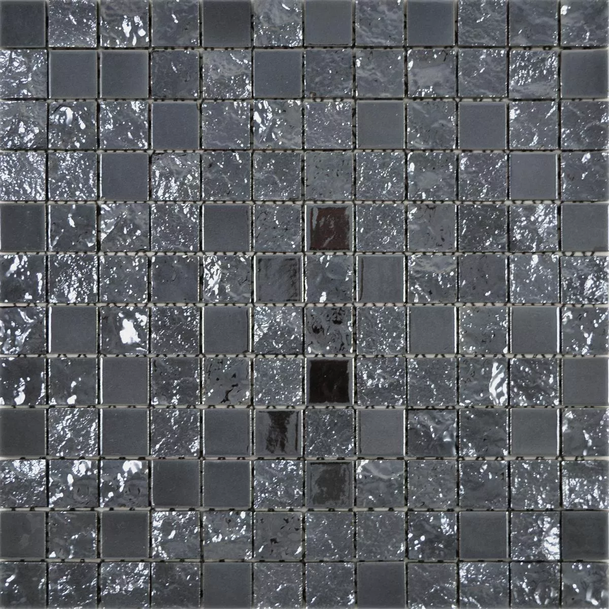 Sample Ceramic Mosaic Tiles Shogun 3D Black