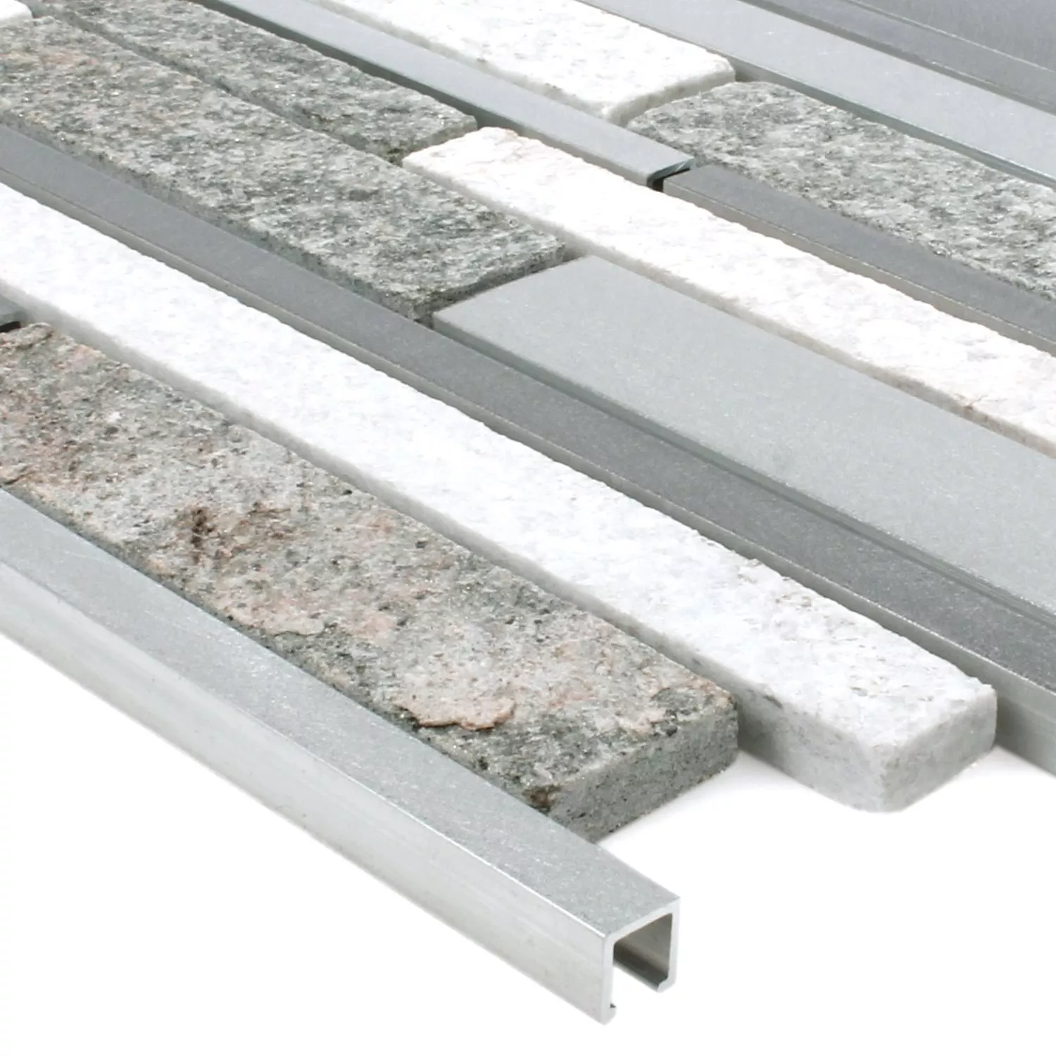 Mosaic Tiles Wolga Quartzite Aluminium Mix Mosaic Tiles Wolga Quartzite Aluminium Mix