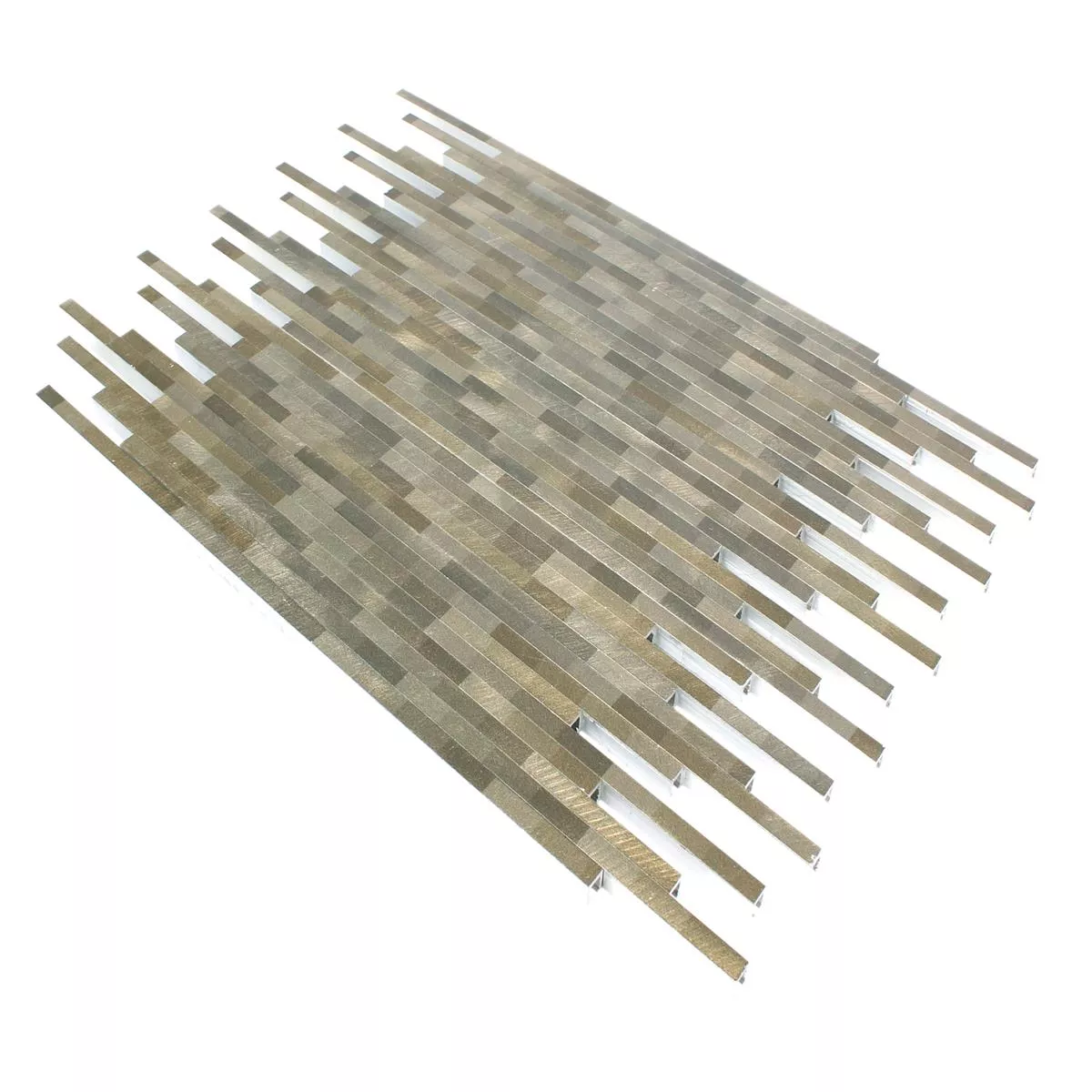 Mosaic Tiles Aluminium Wishbone Brown Beige