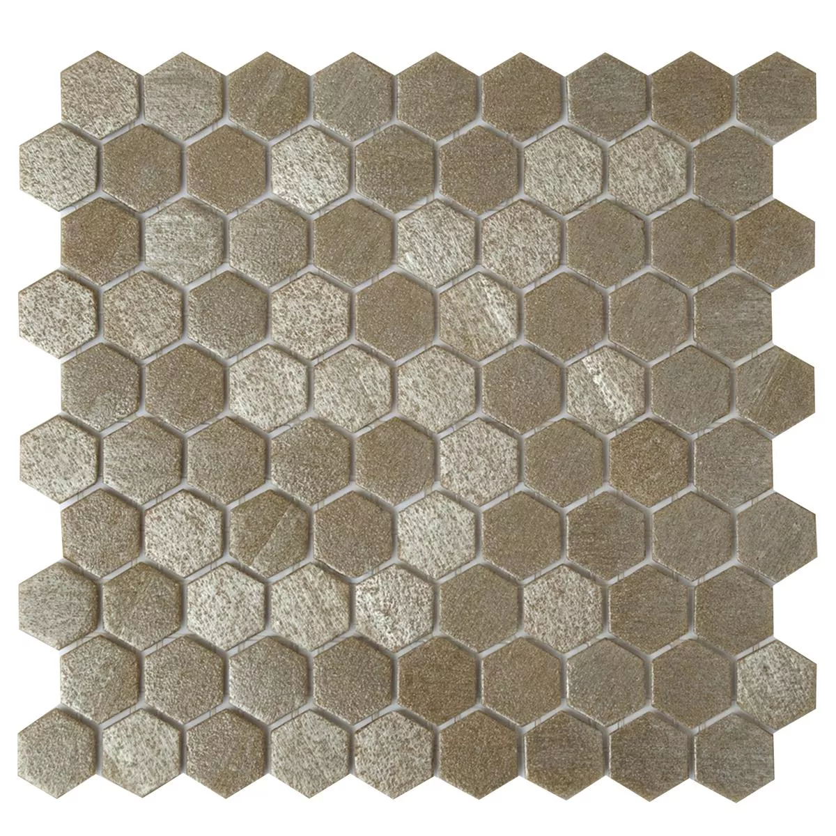 Glass Mosaic Tiles Trend-Vi Hexagonal 2120 Light Brown Glass Mosaic Tiles Trend-Vi Hexagonal 2120 Light Brown