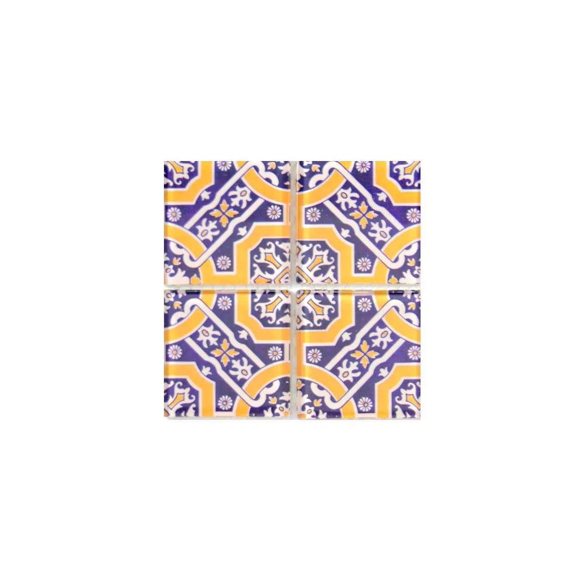Sample Glass Mosaic Retro Tiles India Vintage Wohali
