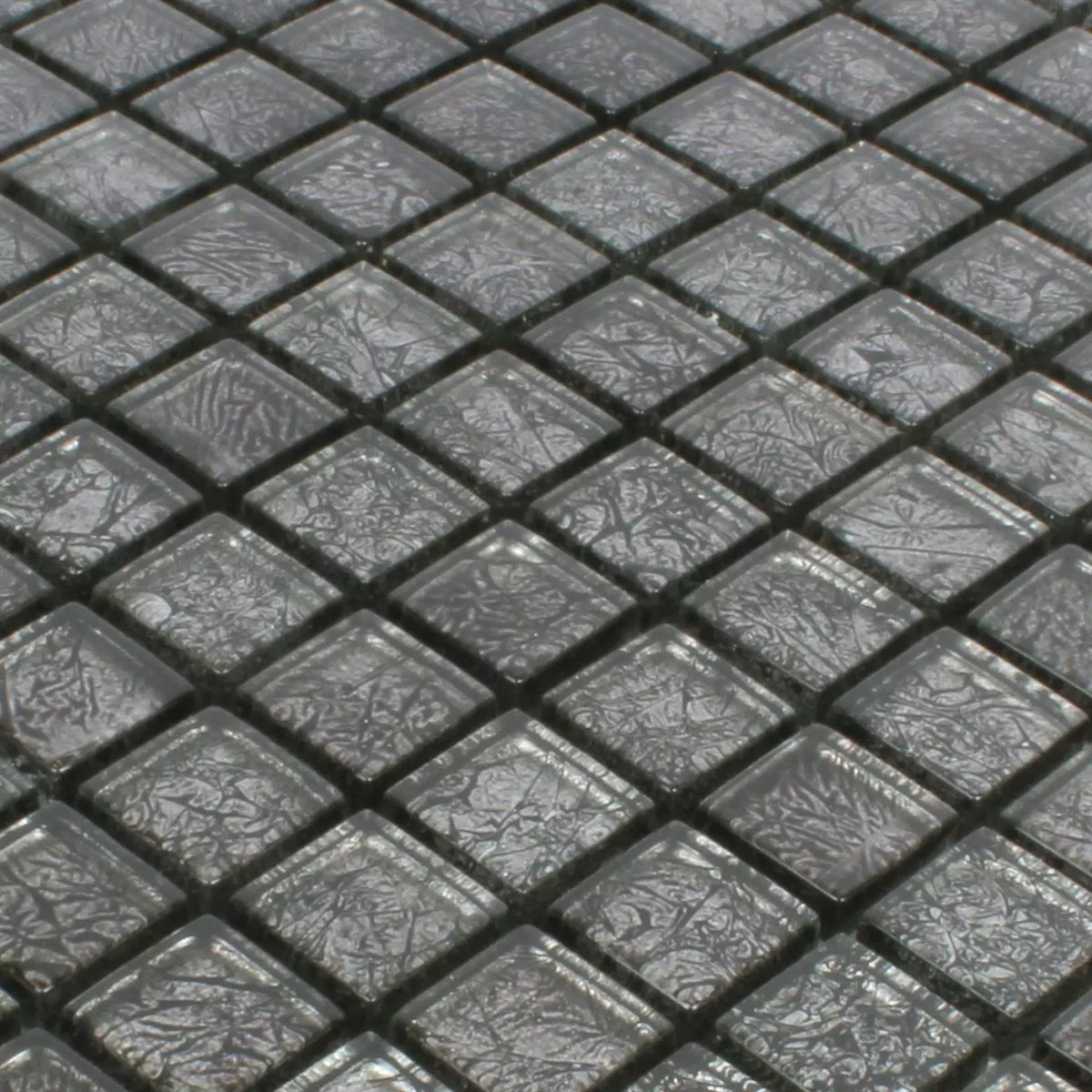 Mosaic Tiles Glass Kandila Black 23x23x8mm