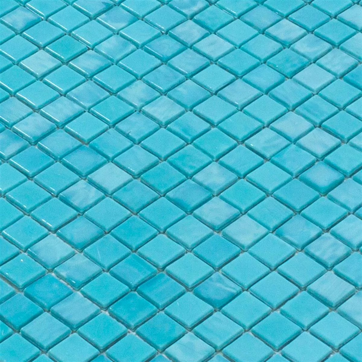 Sample Glass Mosaic Tiles Seaside Cyan