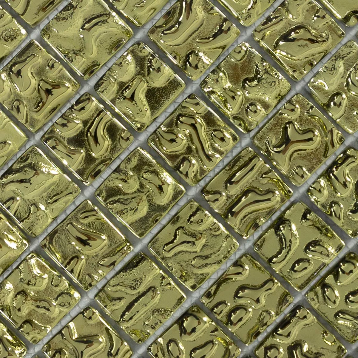 Glass Mosaic Tiles Aquatic Gold