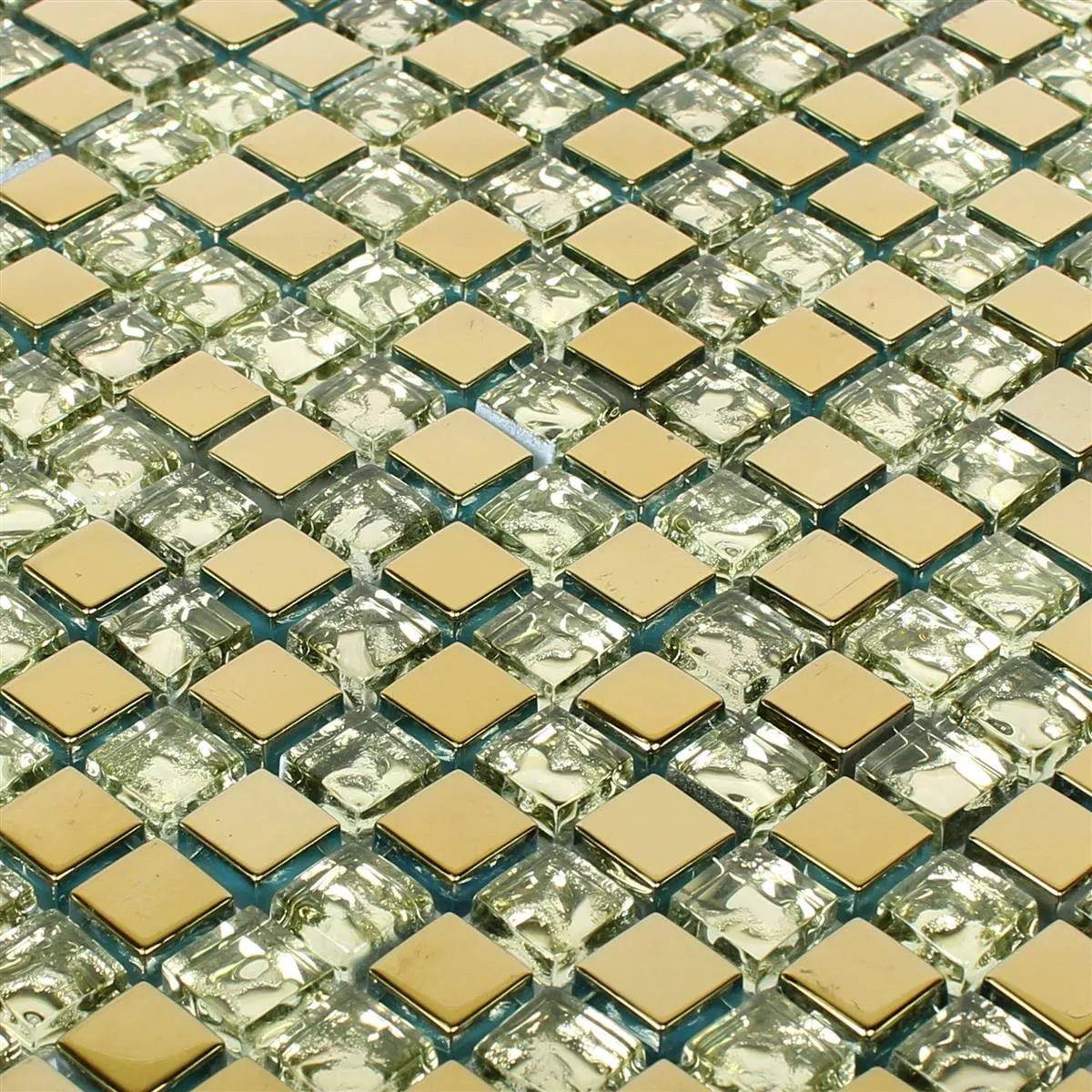 Sample Glass Mosaic Tiles Moldau Gold