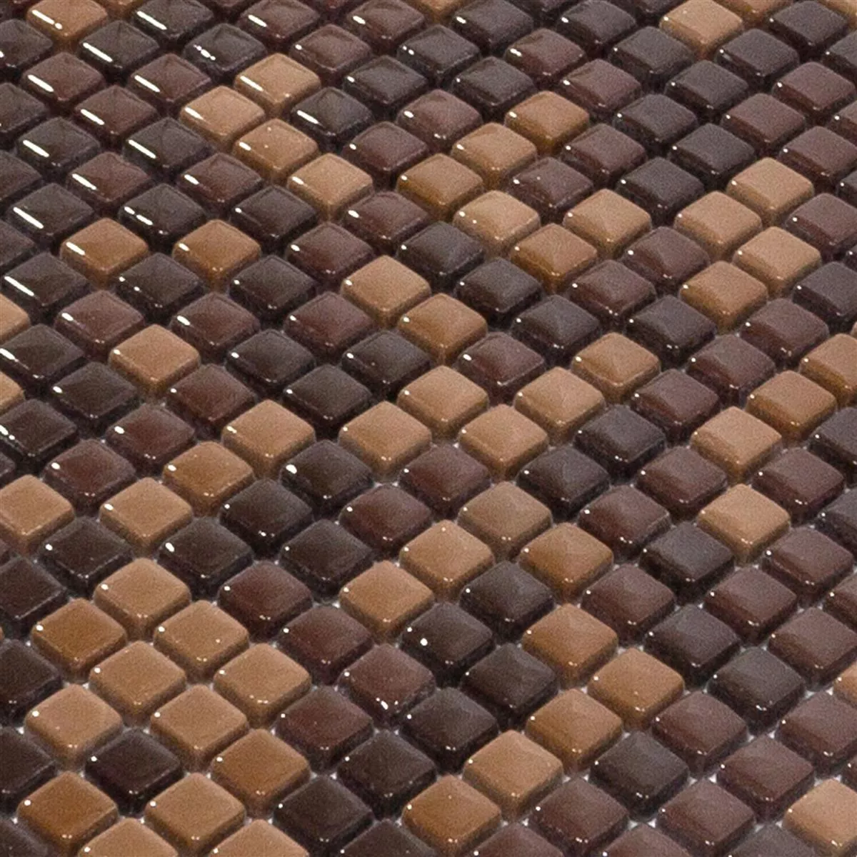 Glass Mosaic Tiles Delight Brown Mix