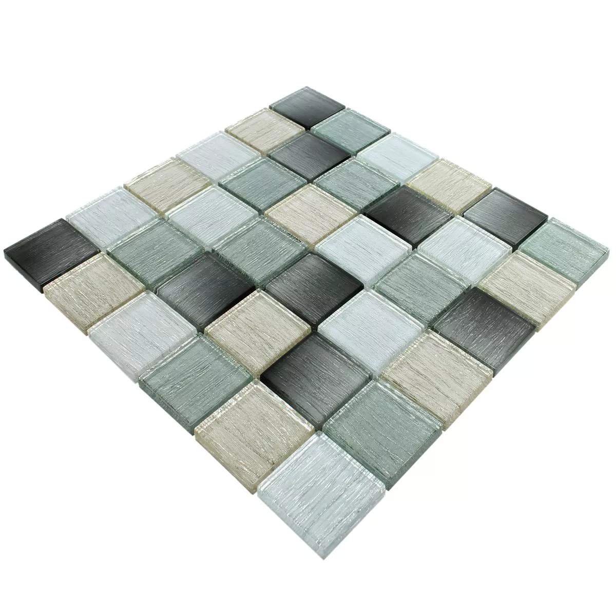 Sample Glass Mosaic Tiles Bellevue Gold Silver