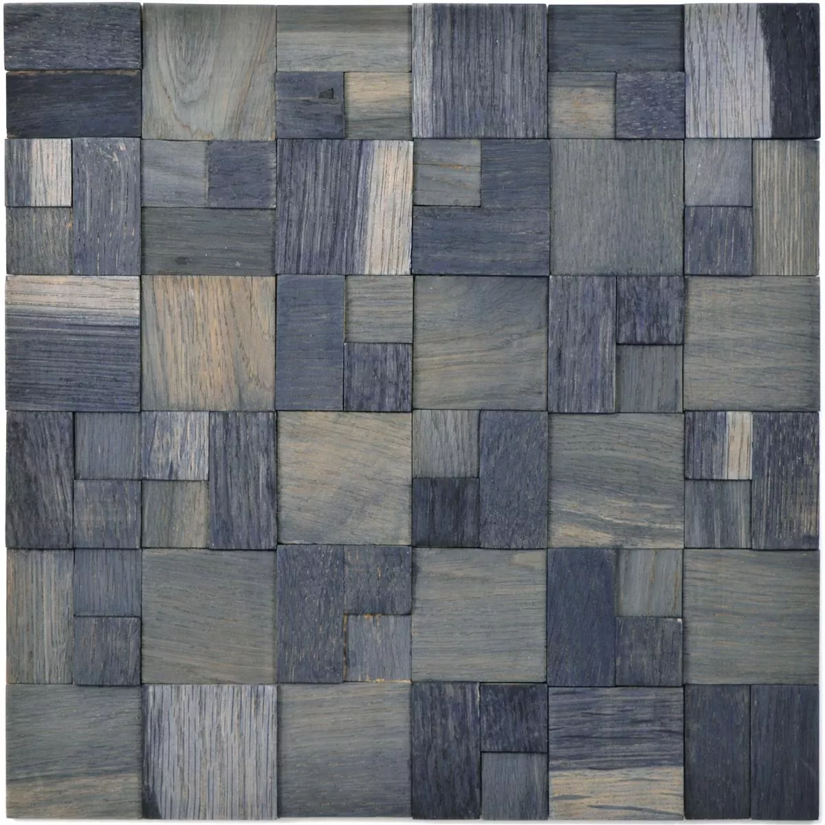 Mosaic Tiles Wood Paris Self Adhesive 3D Dark Grey