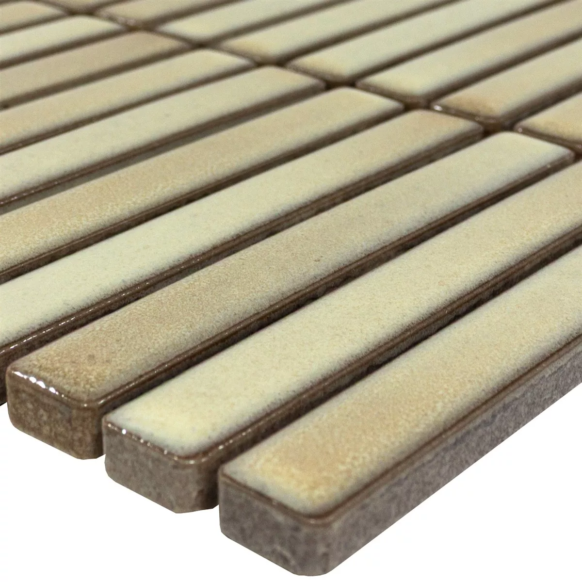 Mosaic Tile Wallachia Sand Glossy 12x92x8 mm