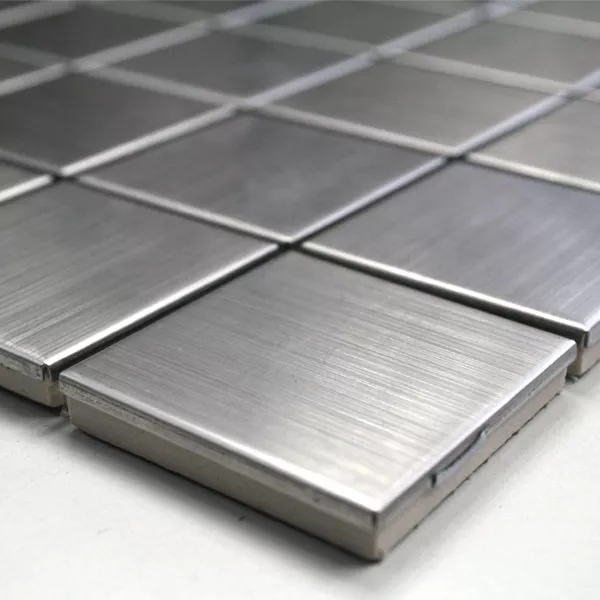 Mosaic Tiles Stainless Steel Brushed Square 48