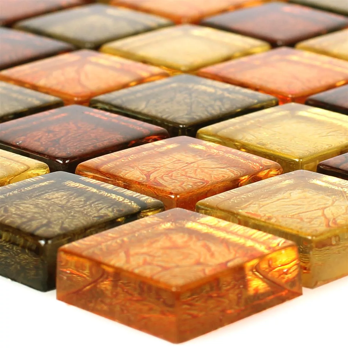 Glass Mosaic Tiles Curlew Yellow Orange 23